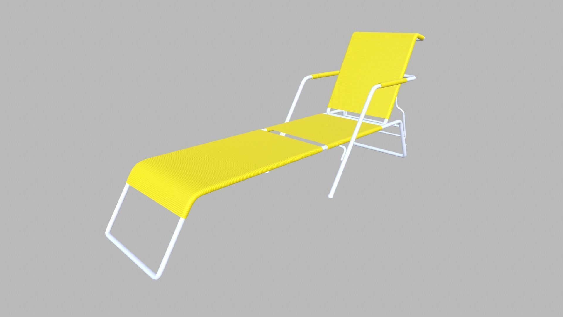 Beach Chair Low-poly 3D model_3