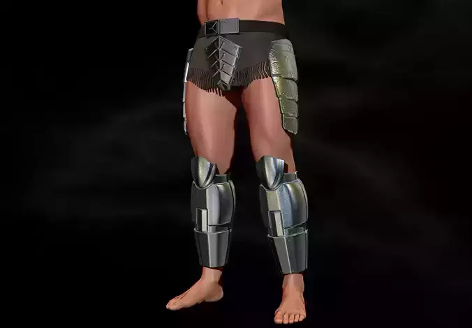 Predator Armor Legs Scale 1-1 File STL-OBJ for 3D Printing