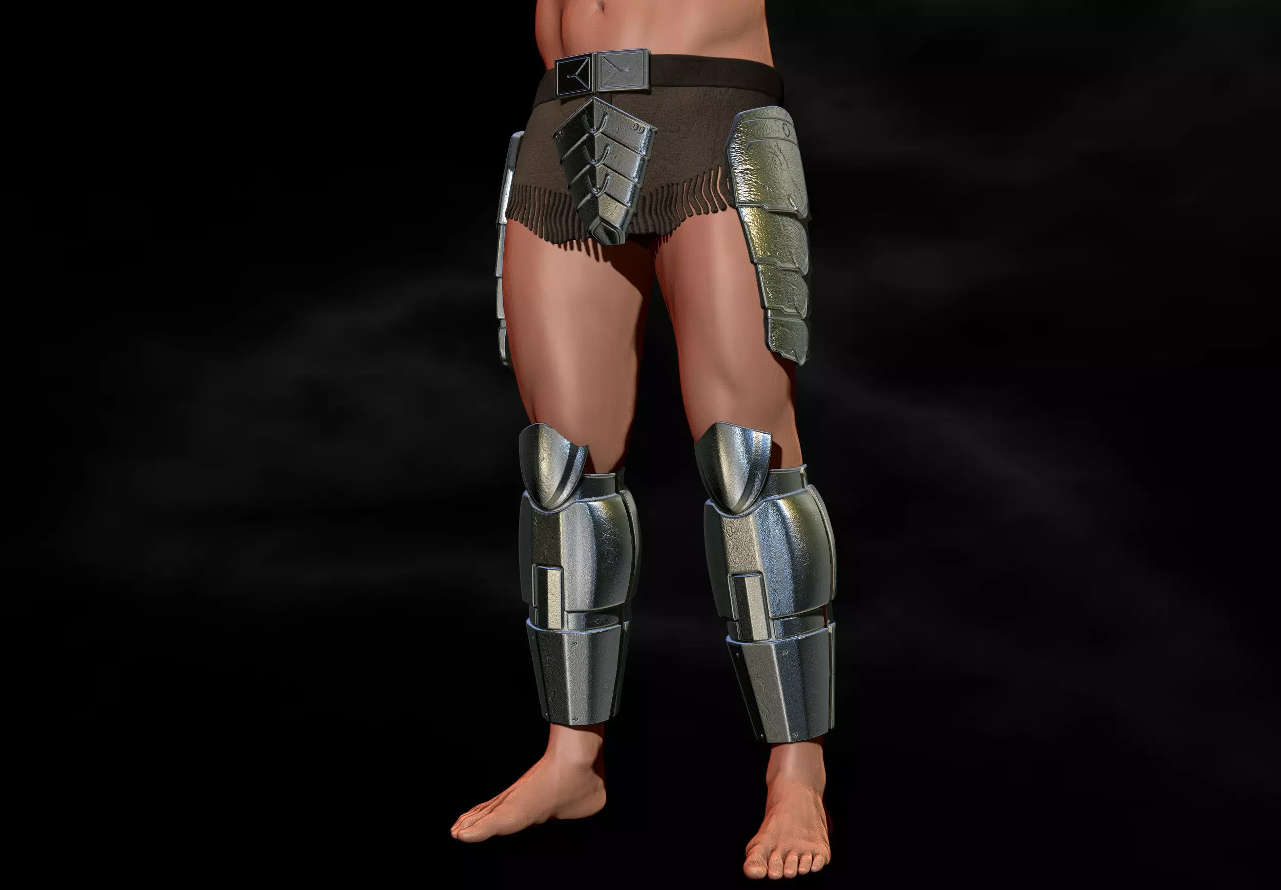 Predator Armor Legs Scale 1-1 File STL-OBJ for 3D Printing 3D print model