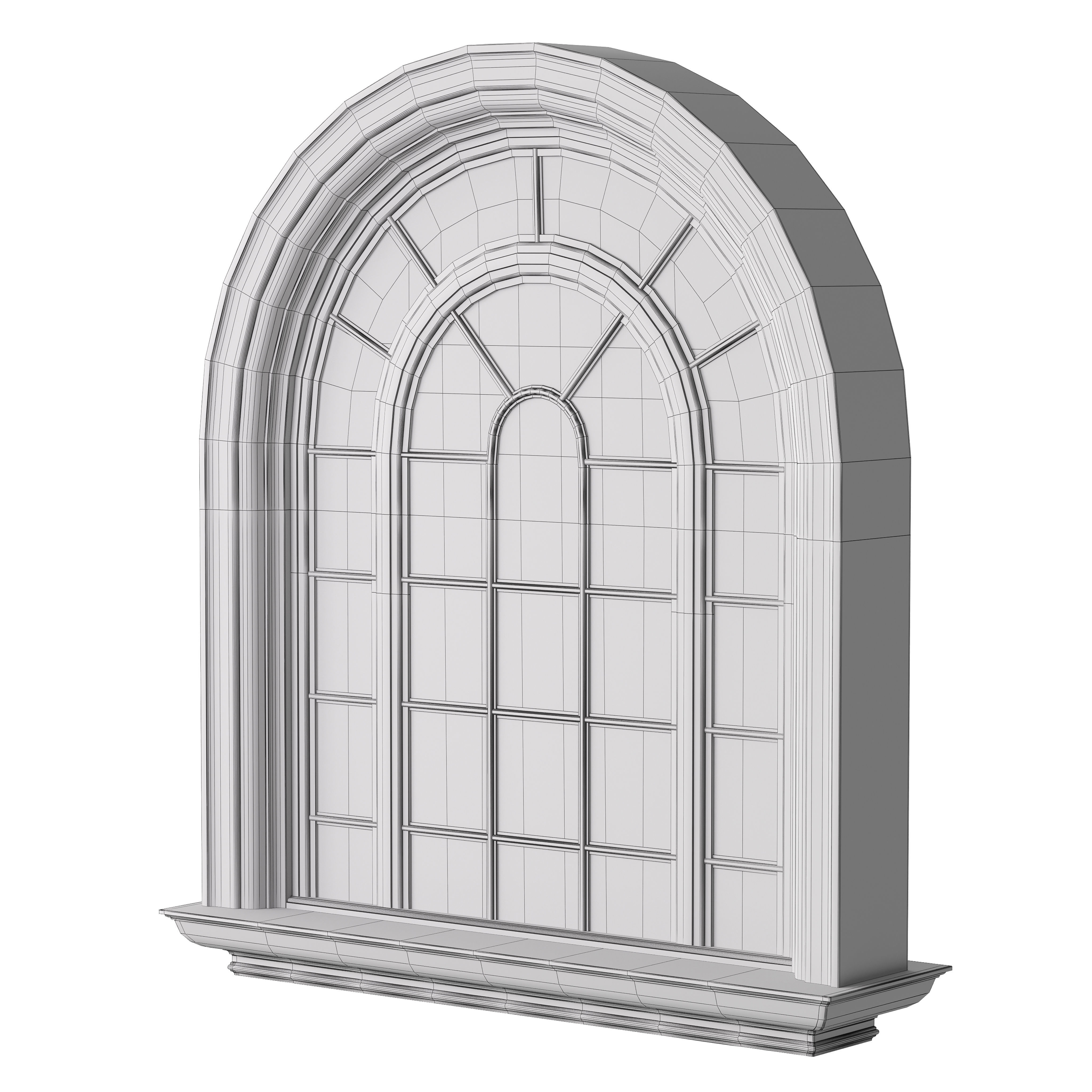 Classic Window 02 3D model_5