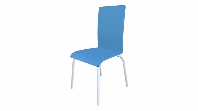 Plastic Chair Low-poly 3D model