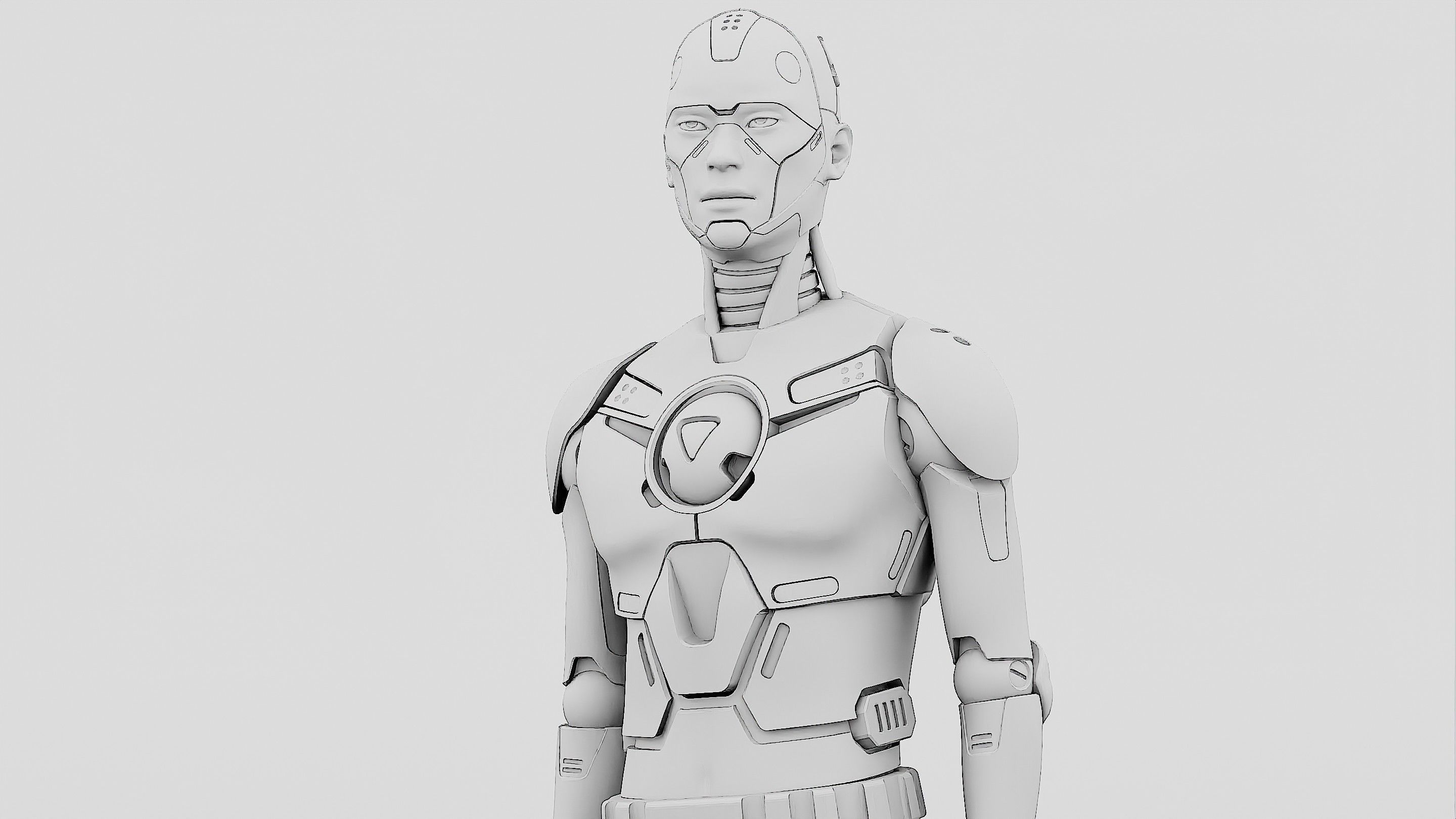 HUMANOID ORPHEUS-H  Rigged for Unreal Engine - Unity - MIXAMO  3D model_34