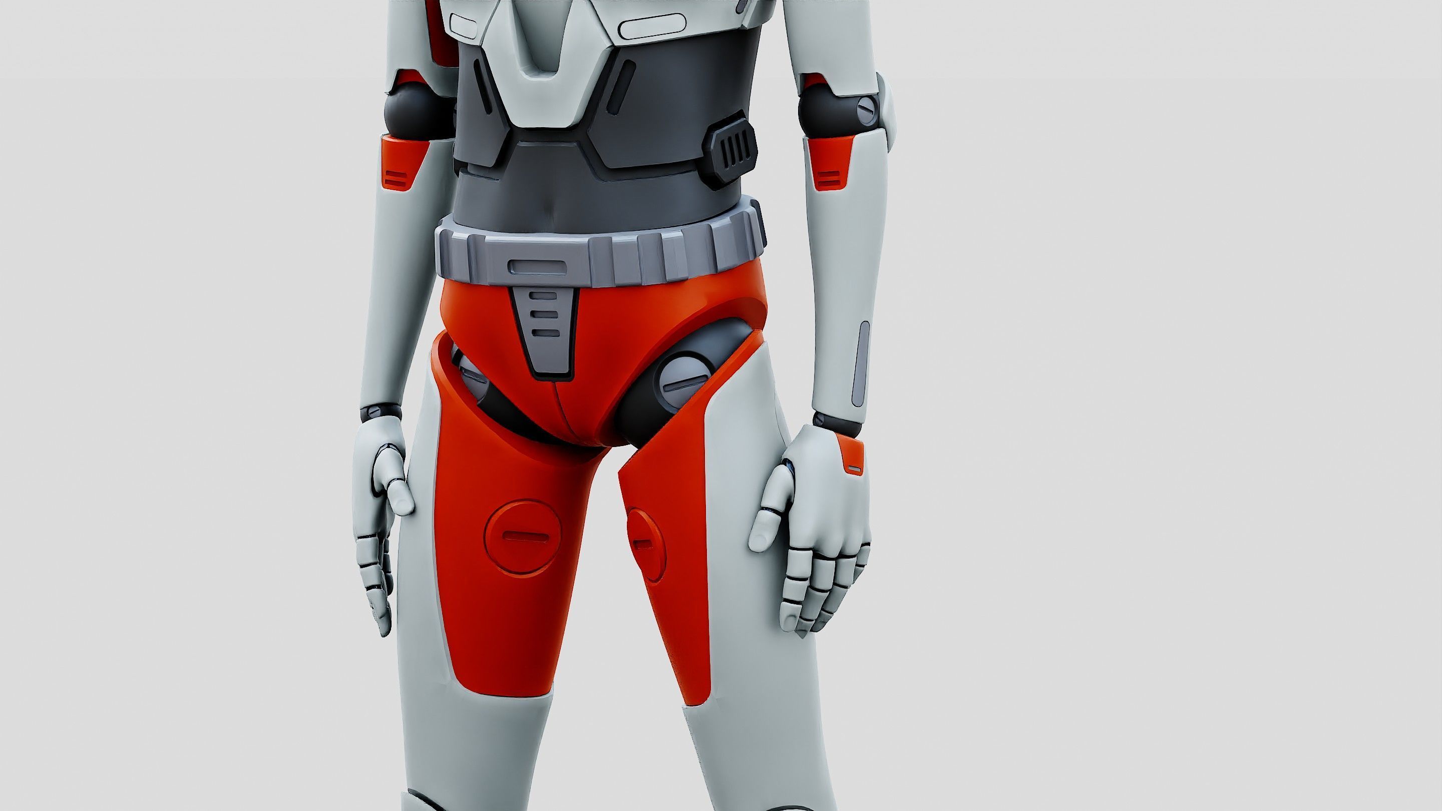 HUMANOID ORPHEUS-H  Rigged for Unreal Engine - Unity - MIXAMO  3D model_29