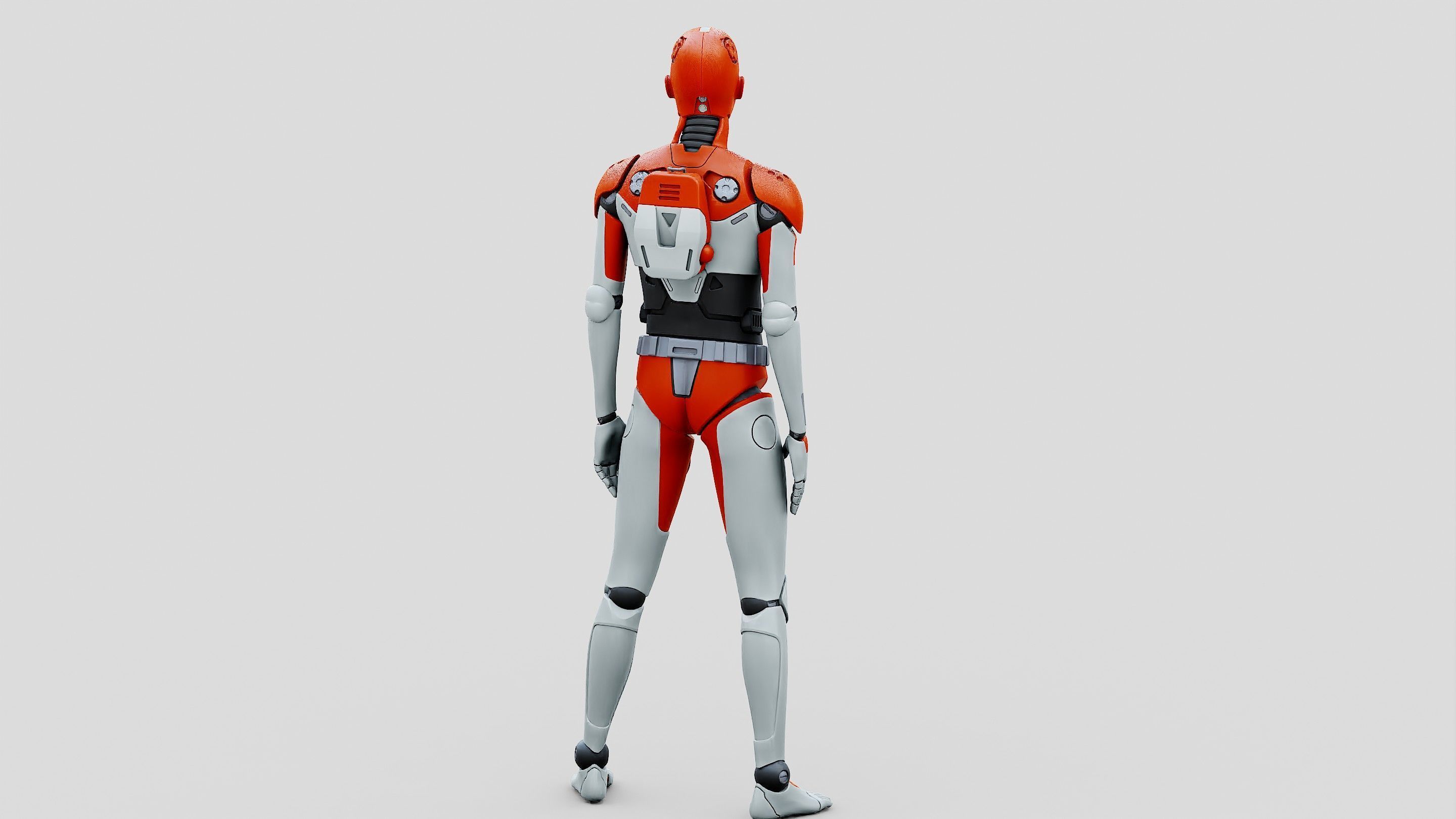 HUMANOID ORPHEUS-H  Rigged for Unreal Engine - Unity - MIXAMO  3D model_16