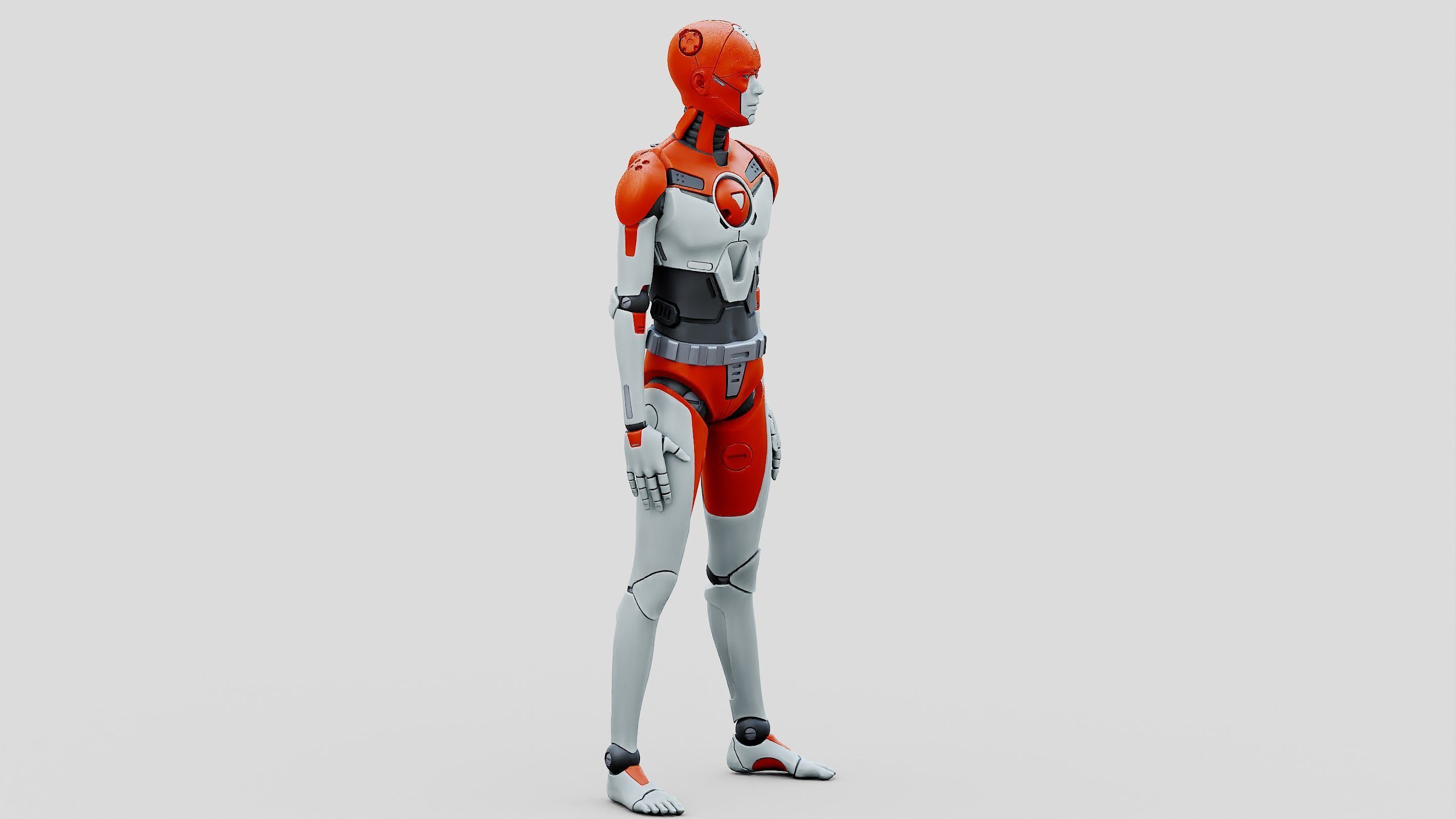 HUMANOID ORPHEUS-H  Rigged for Unreal Engine - Unity - MIXAMO  3D model_8