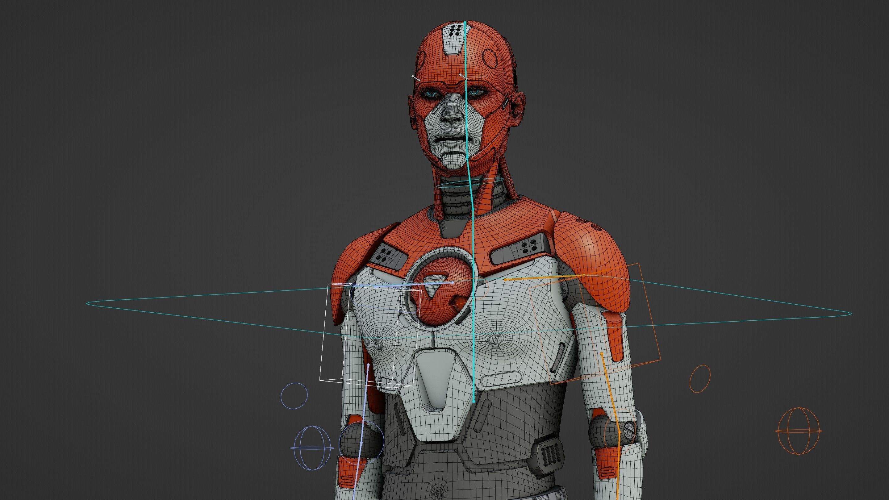 HUMANOID ORPHEUS-H  Rigged for Unreal Engine - Unity - MIXAMO  3D model_39