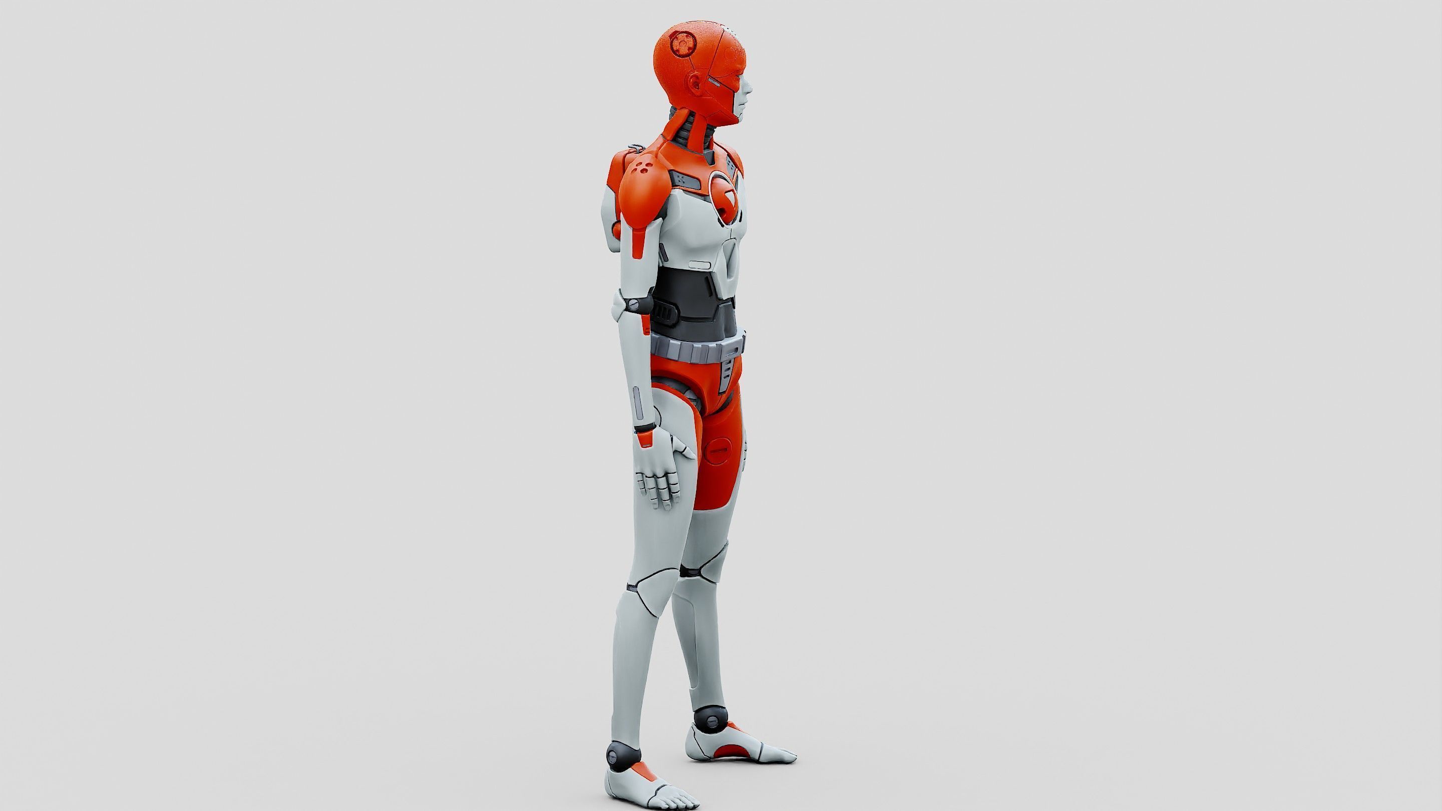 HUMANOID ORPHEUS-H  Rigged for Unreal Engine - Unity - MIXAMO  3D model_9
