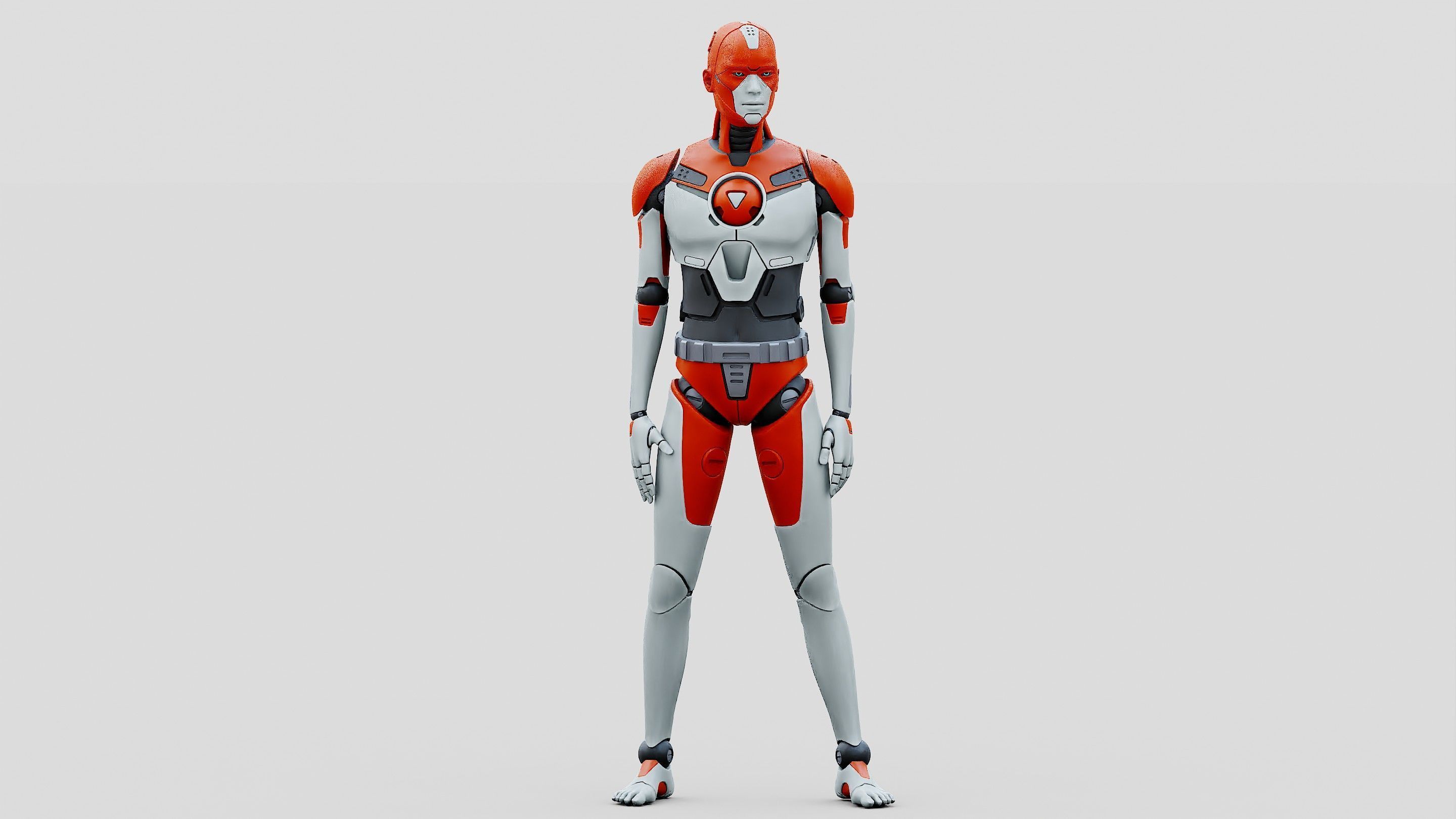 HUMANOID ORPHEUS-H  Rigged for Unreal Engine - Unity - MIXAMO  3D model_4