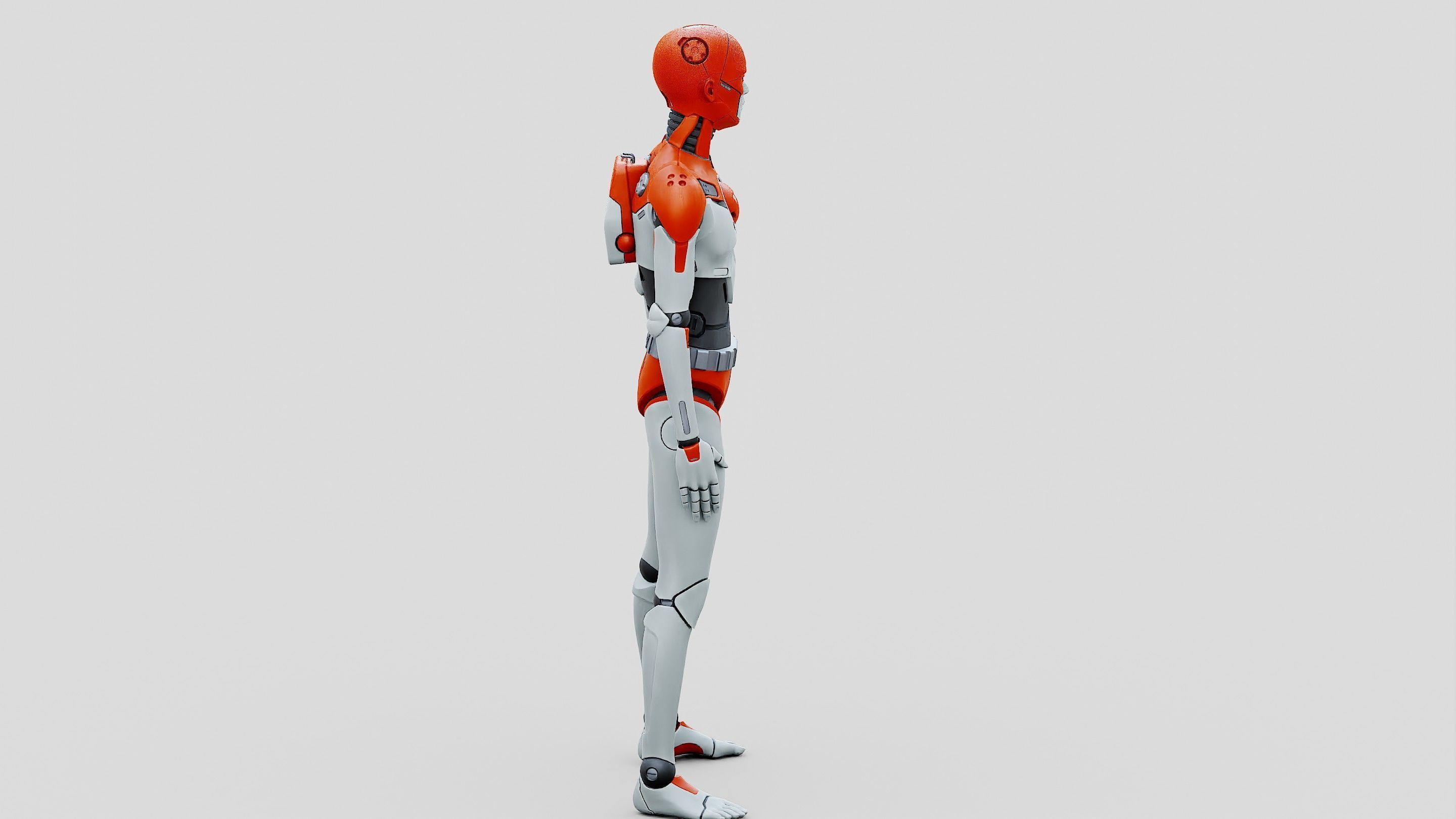 HUMANOID ORPHEUS-H  Rigged for Unreal Engine - Unity - MIXAMO  3D model_11