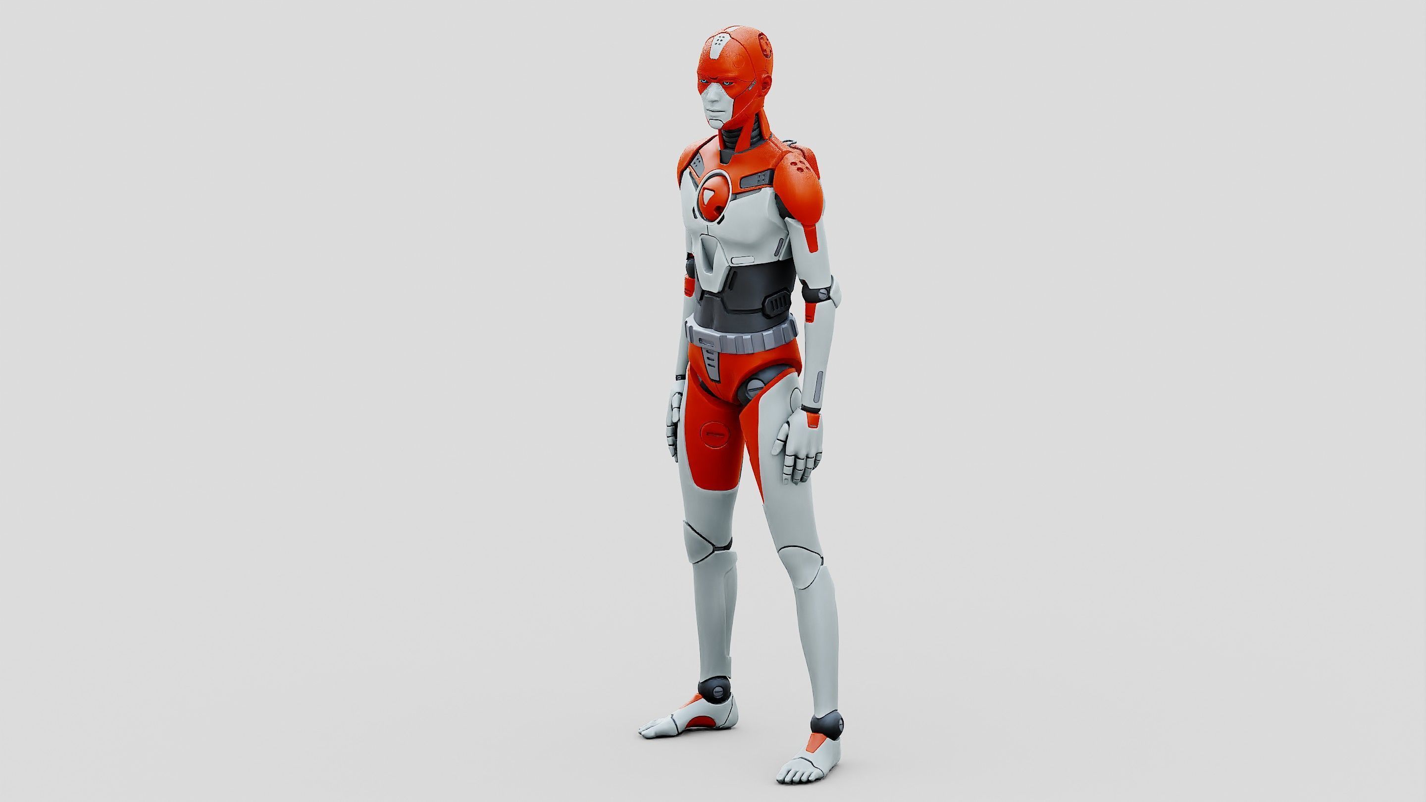HUMANOID ORPHEUS-H  Rigged for Unreal Engine - Unity - MIXAMO  3D model_23