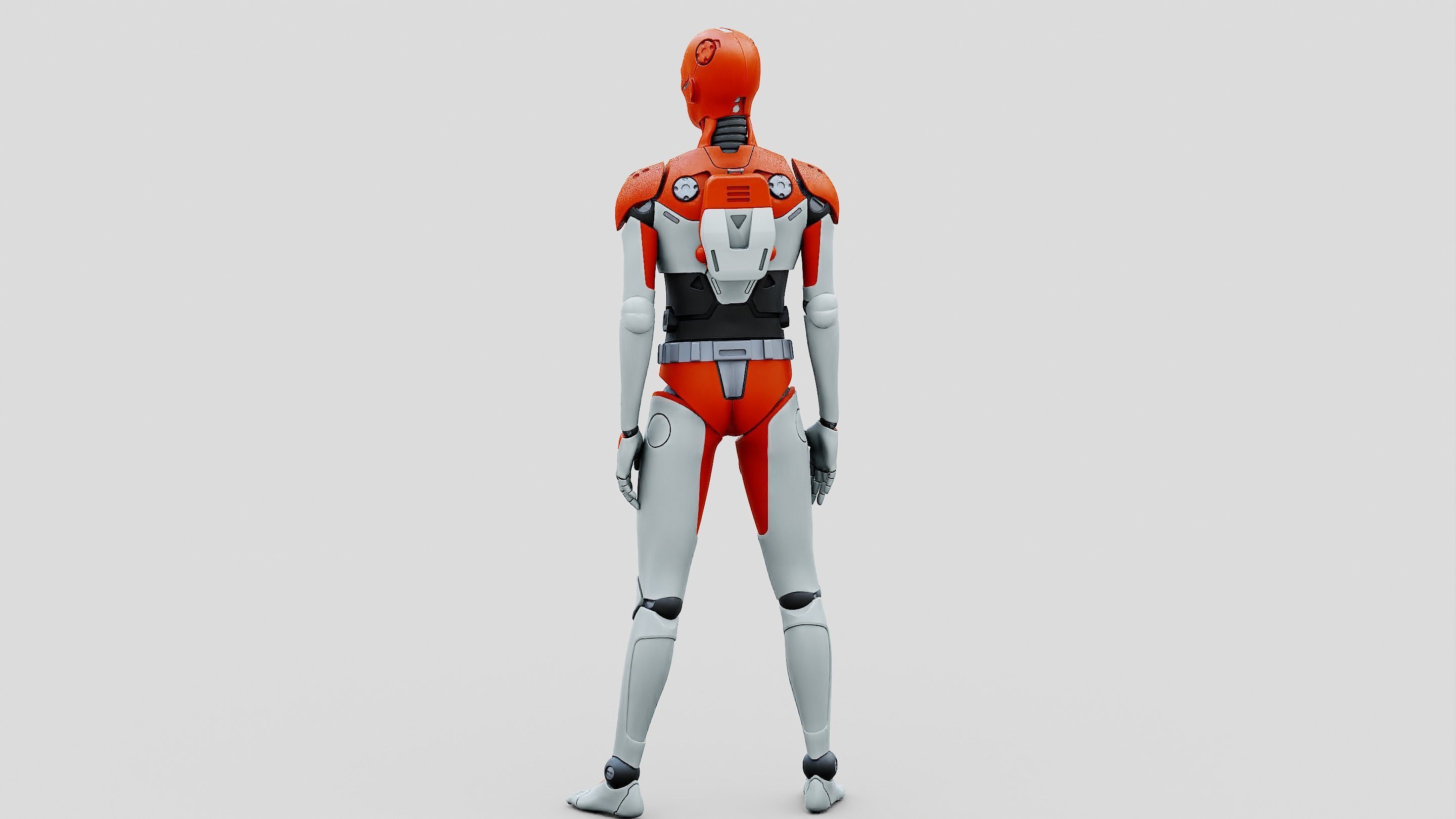 HUMANOID ORPHEUS-H  Rigged for Unreal Engine - Unity - MIXAMO  3D model_18