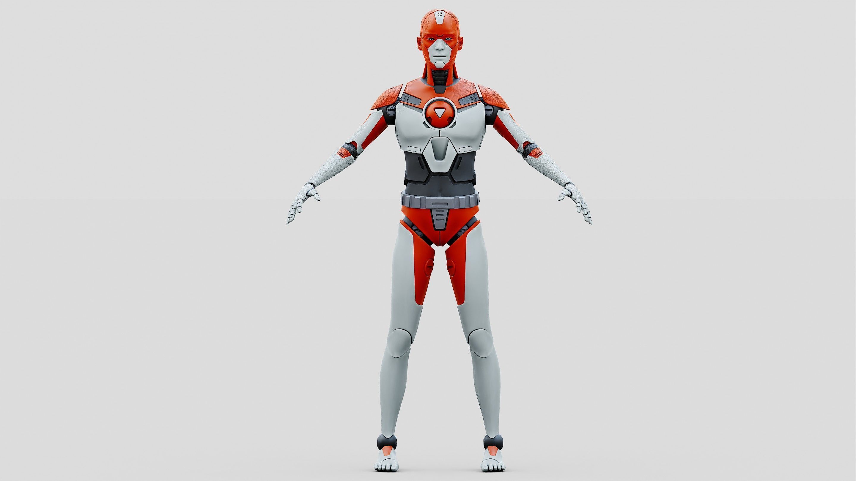 HUMANOID ORPHEUS-H  Rigged for Unreal Engine - Unity - MIXAMO  3D model_30