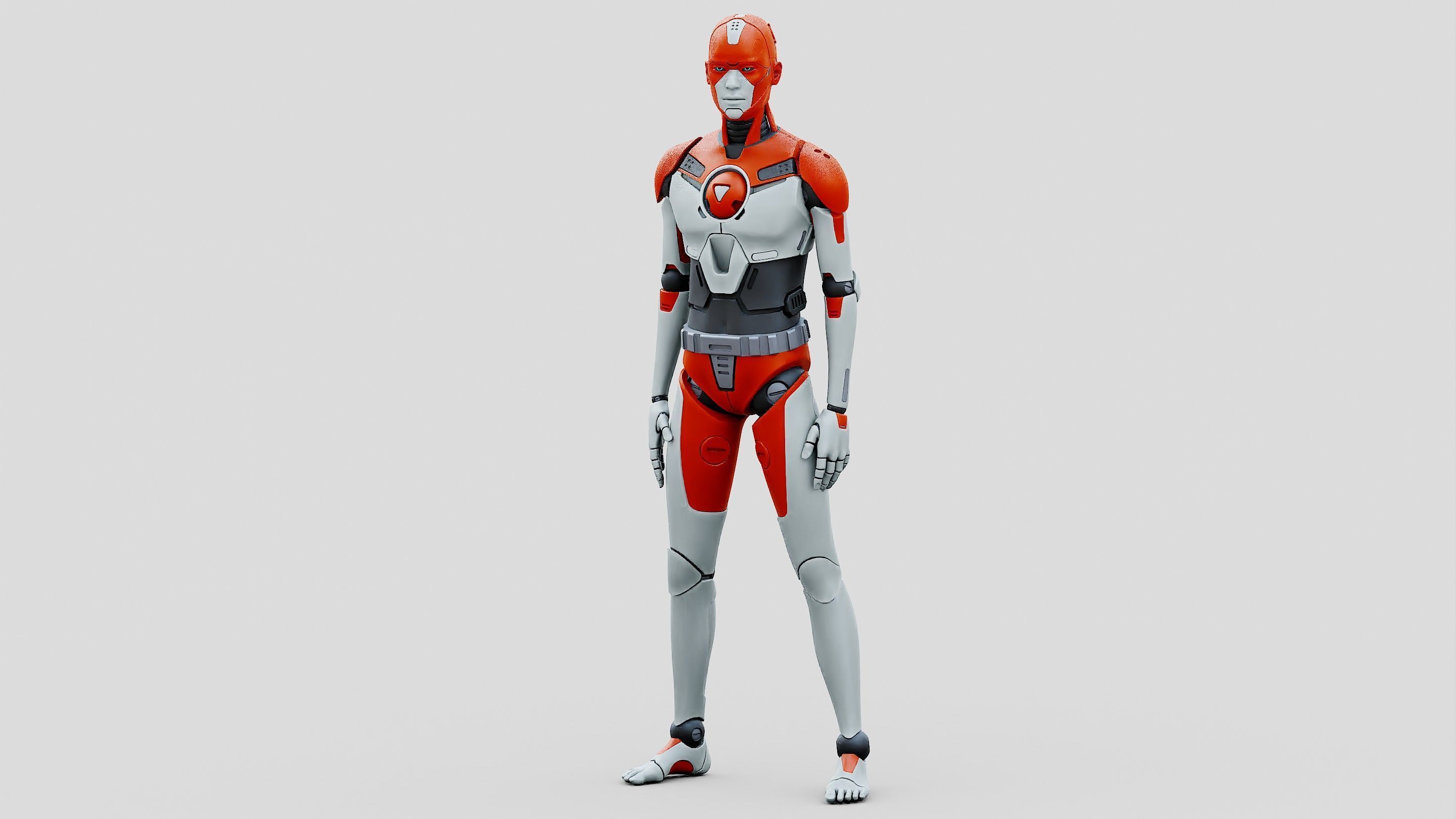 HUMANOID ORPHEUS-H  Rigged for Unreal Engine - Unity - MIXAMO  3D model_24