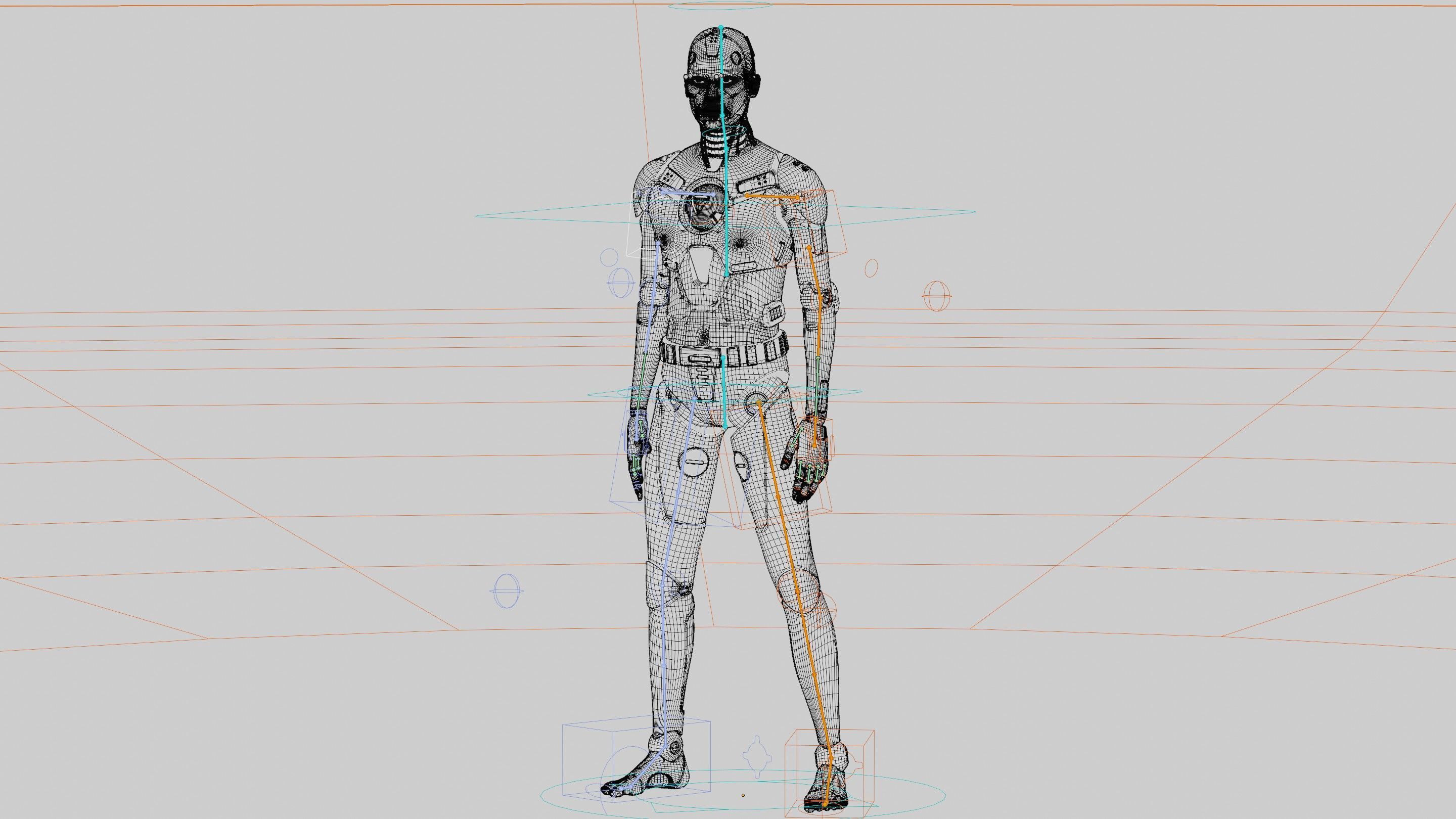 HUMANOID ORPHEUS-H  Rigged for Unreal Engine - Unity - MIXAMO  3D model_40