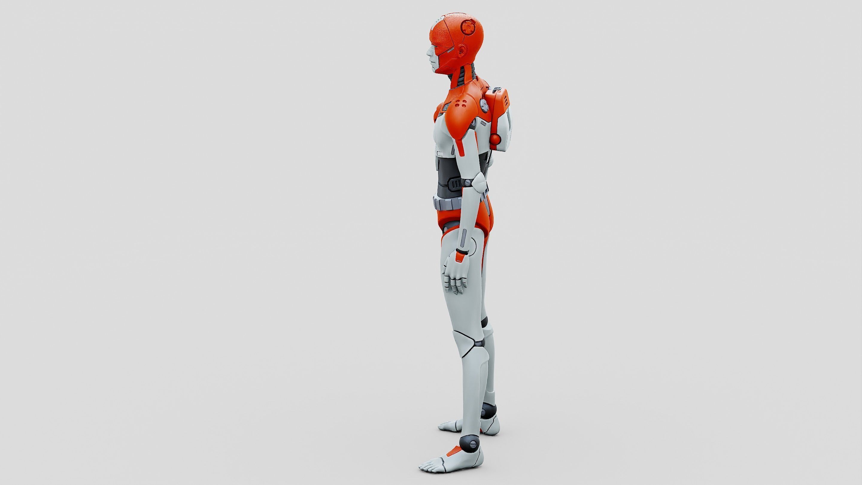 HUMANOID ORPHEUS-H  Rigged for Unreal Engine - Unity - MIXAMO  3D model_21