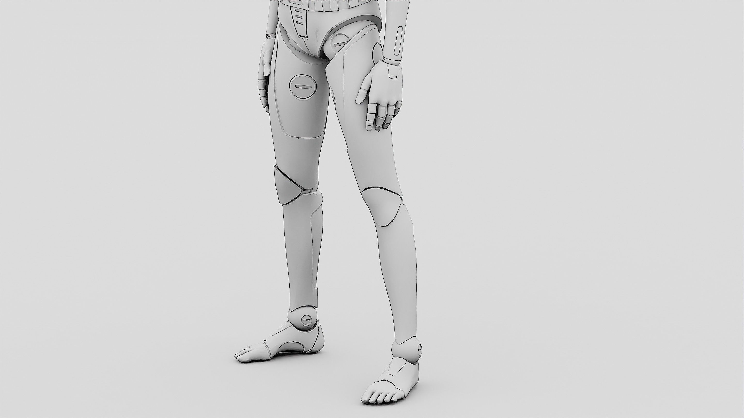 HUMANOID ORPHEUS-H  Rigged for Unreal Engine - Unity - MIXAMO  3D model_36
