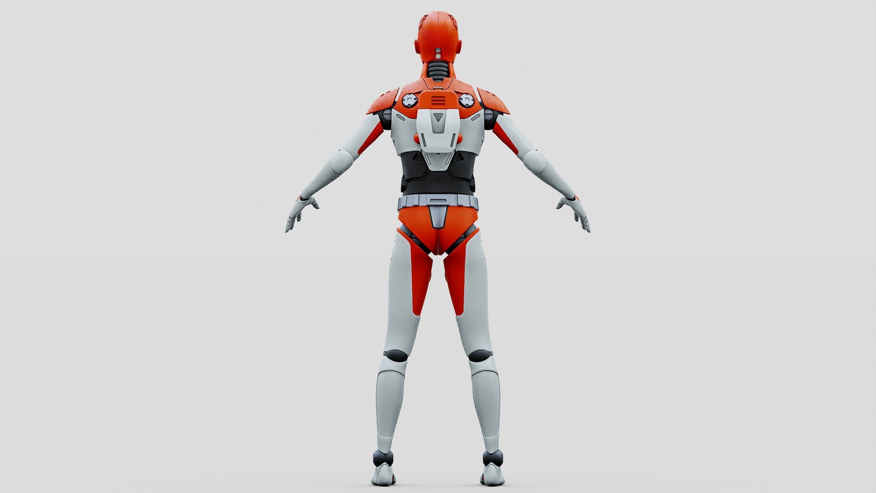 HUMANOID ORPHEUS-H  Rigged for Unreal Engine - Unity - MIXAMO  3D model_31