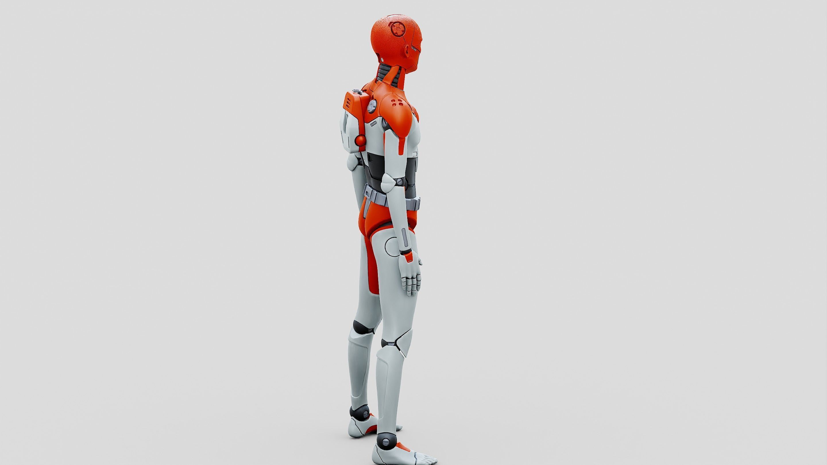 HUMANOID ORPHEUS-H  Rigged for Unreal Engine - Unity - MIXAMO  3D model_12