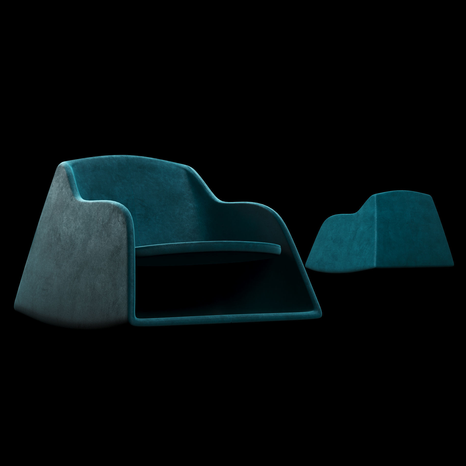 Lounge chair 3 3D model_8