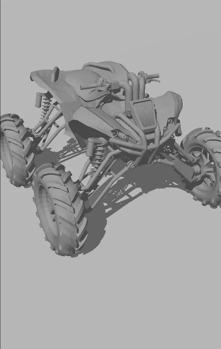 ATV Lifted Fourwheeler Quad 3D model
