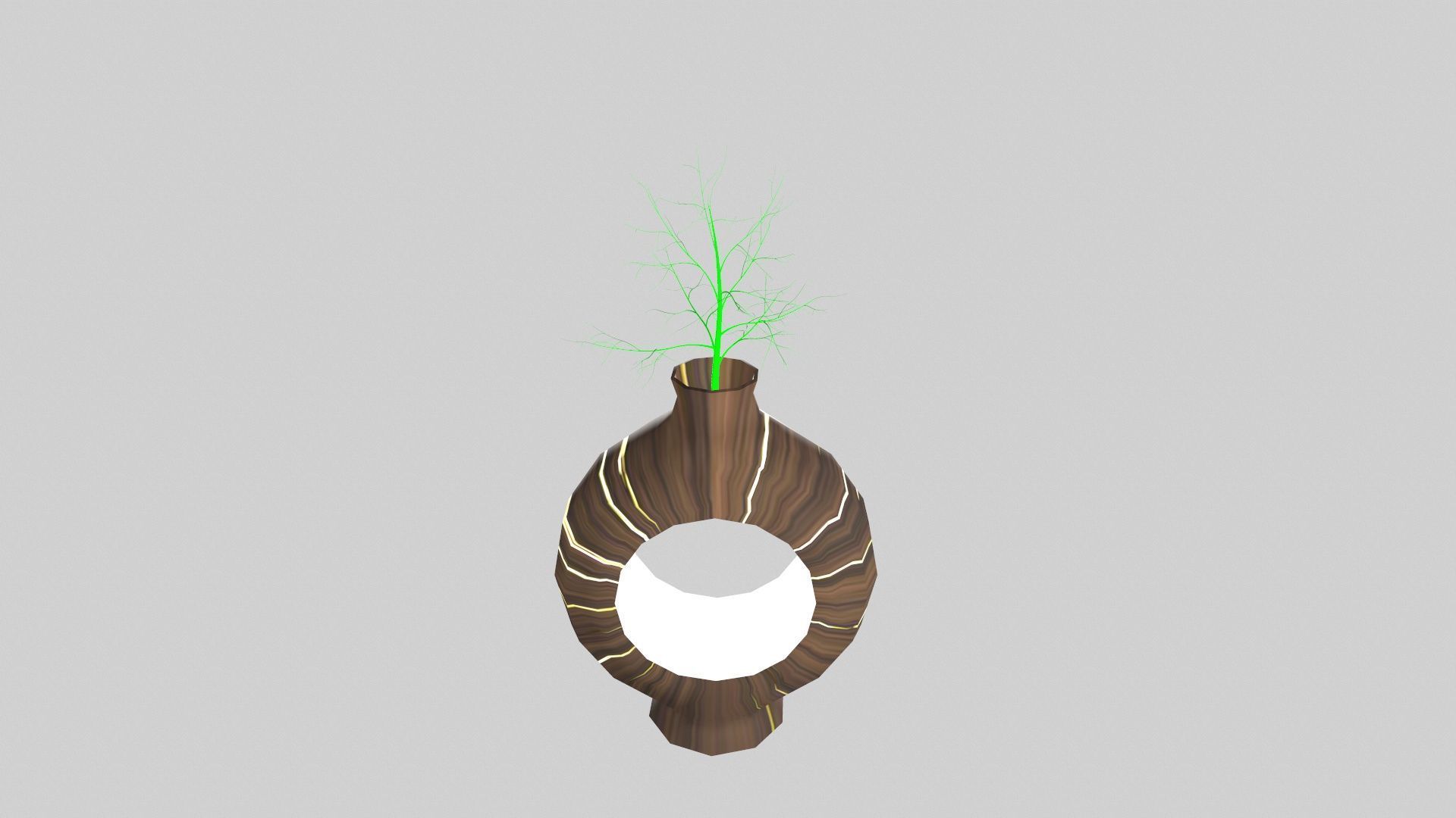 Decorative Flower Pot Low-poly 3D model_7