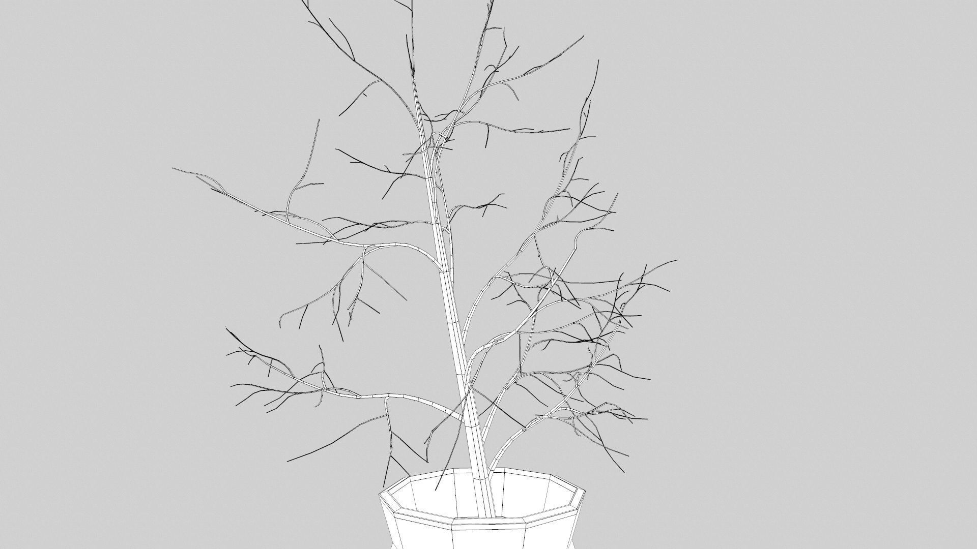 Decorative Flower Pot Low-poly 3D model_10