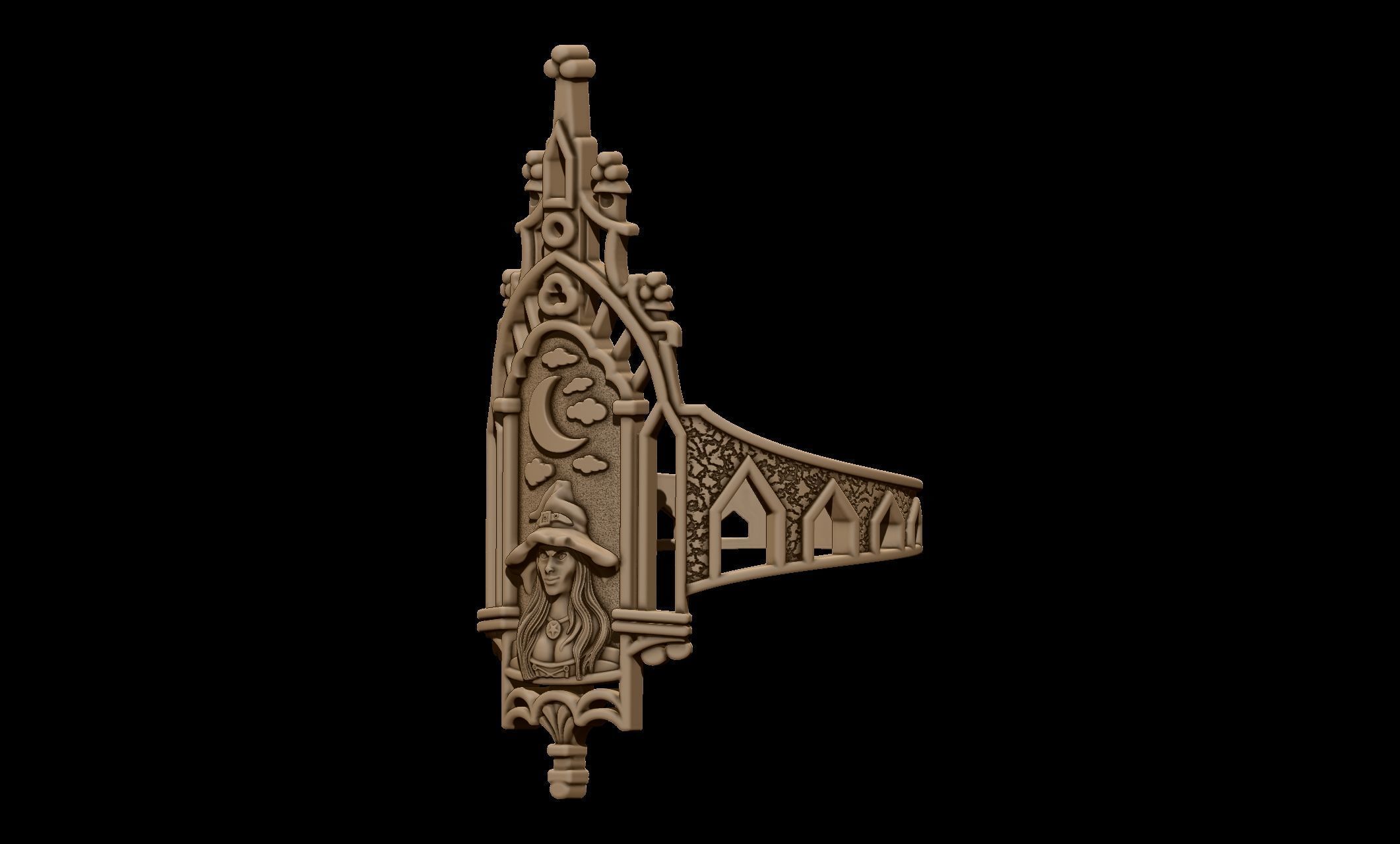 Ring Old monastery V1 3D print model_2