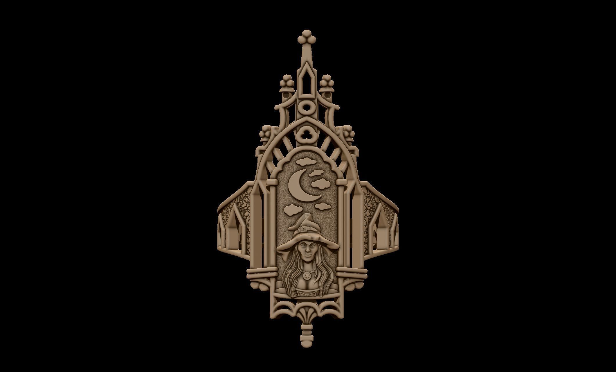 Ring Old monastery V1 3D print model_1