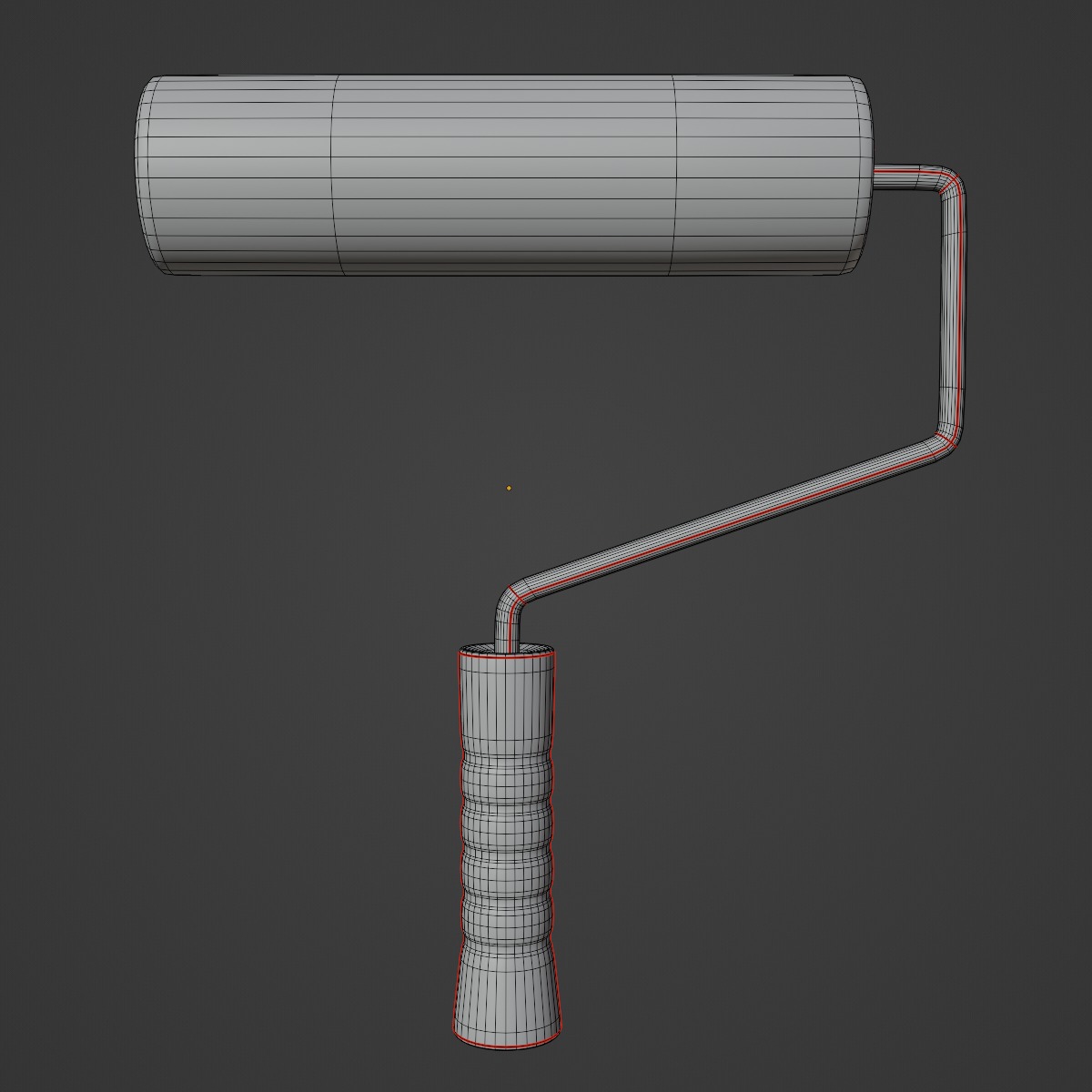 Paint Roller 02 Low-poly 3D model_9