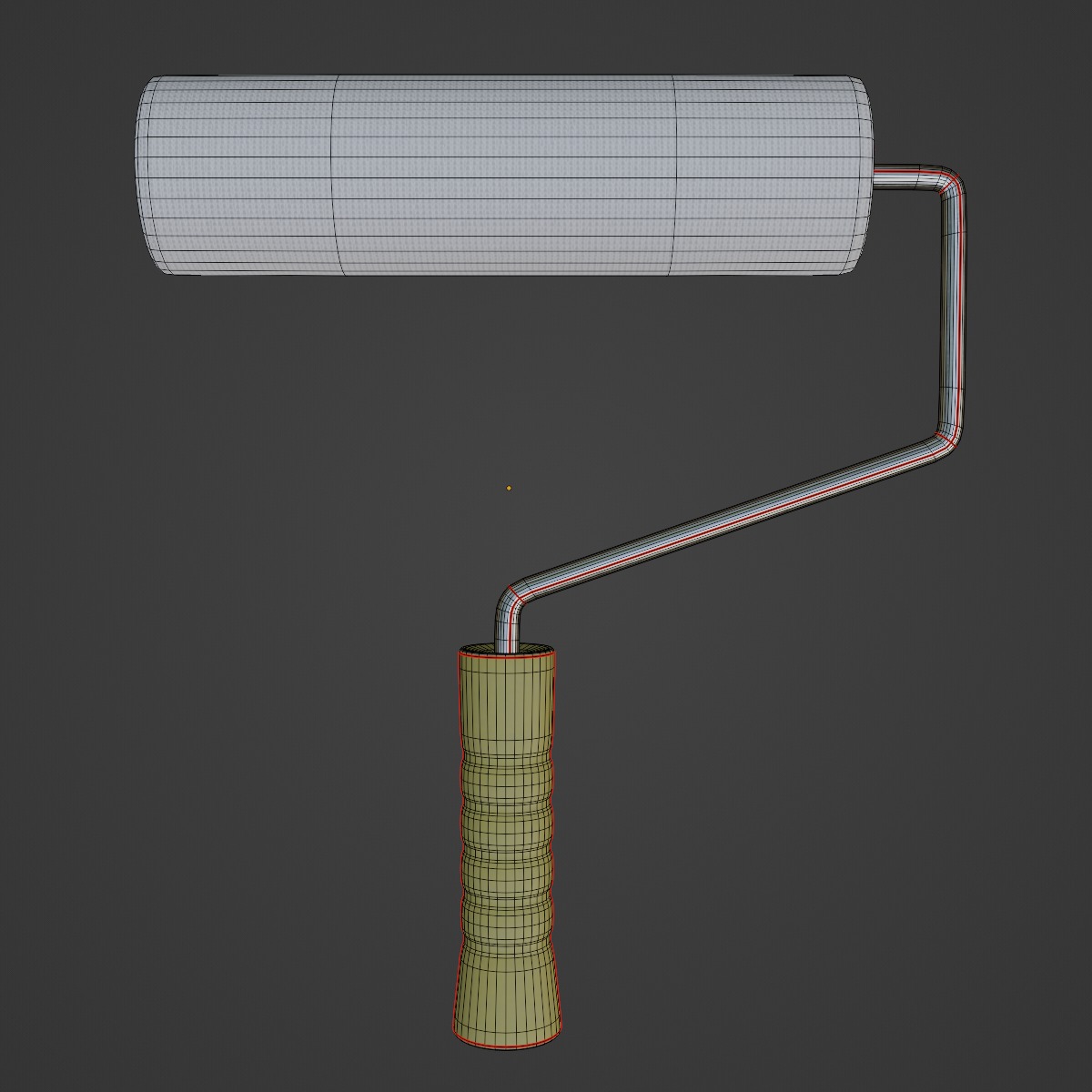 Paint Roller 02 Low-poly 3D model_7