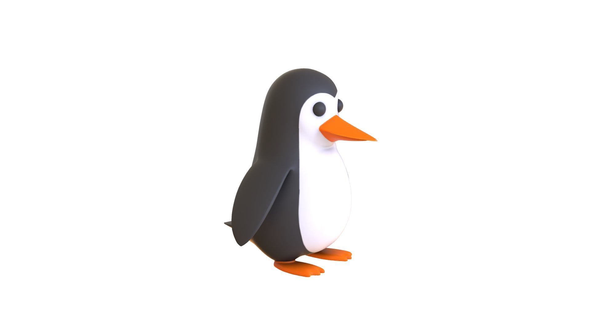 Cartoon Penguin v005 Low-poly 3D model_15
