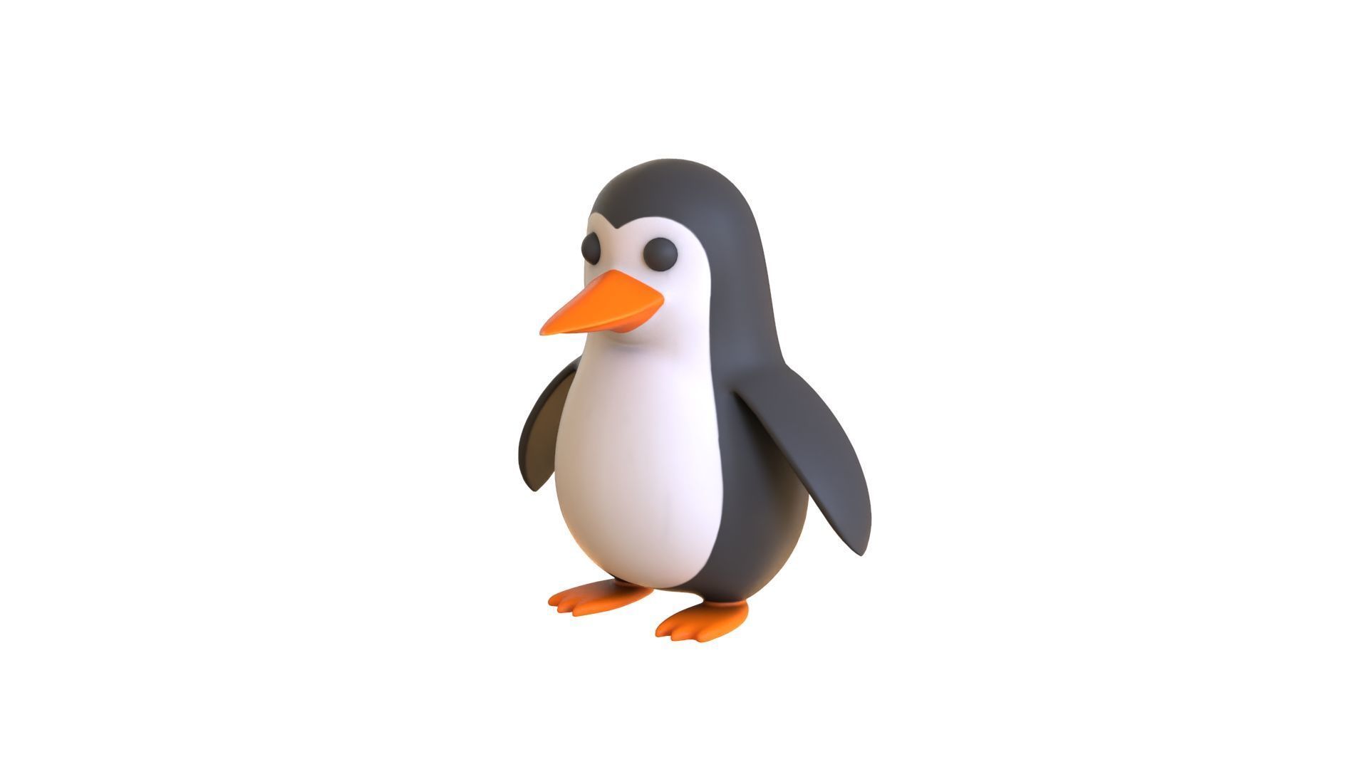 Cartoon Penguin v005 Low-poly 3D model_4