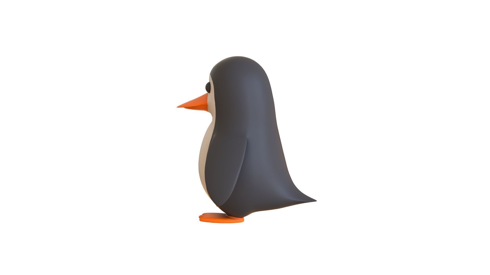 Cartoon Penguin v005 Low-poly 3D model_13