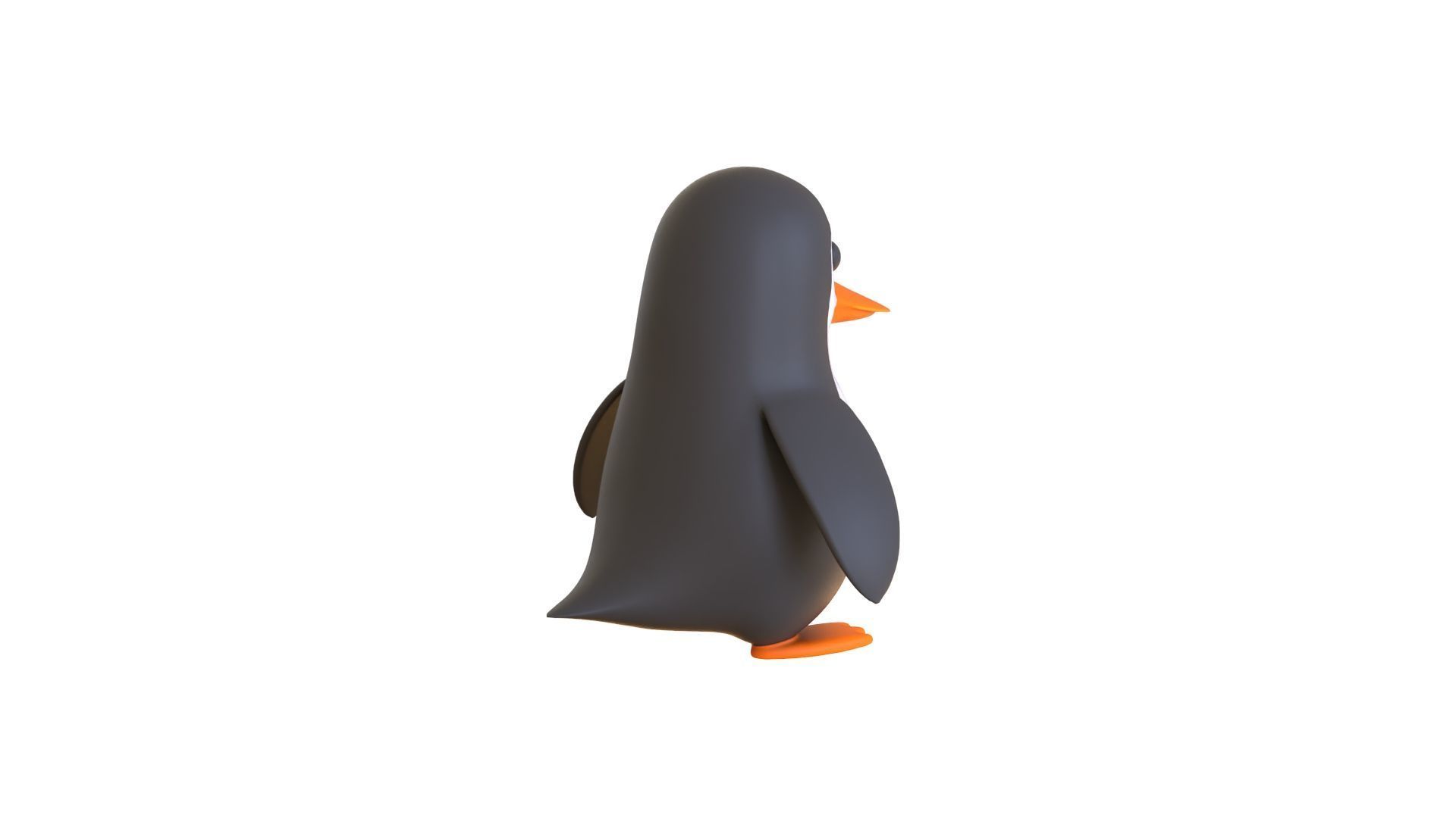 Cartoon Penguin v005 Low-poly 3D model_6