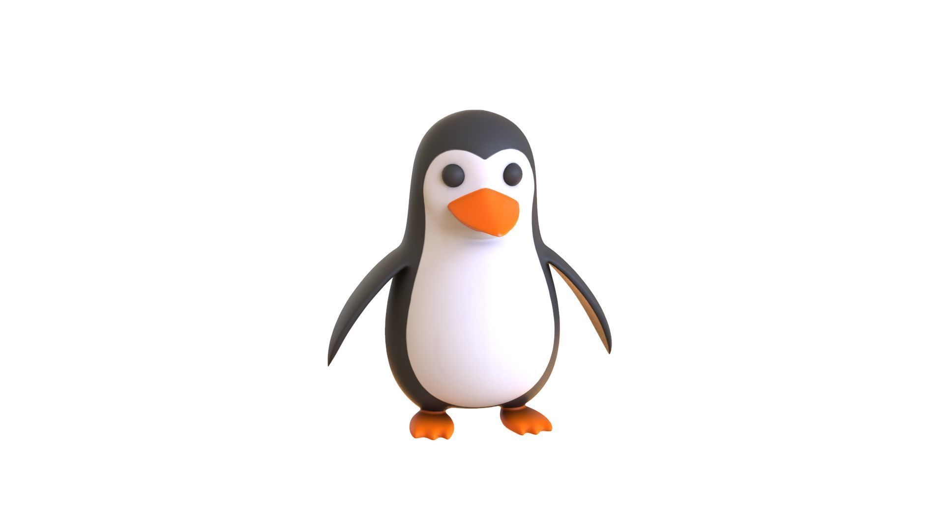 Cartoon Penguin v005 Low-poly 3D model_14