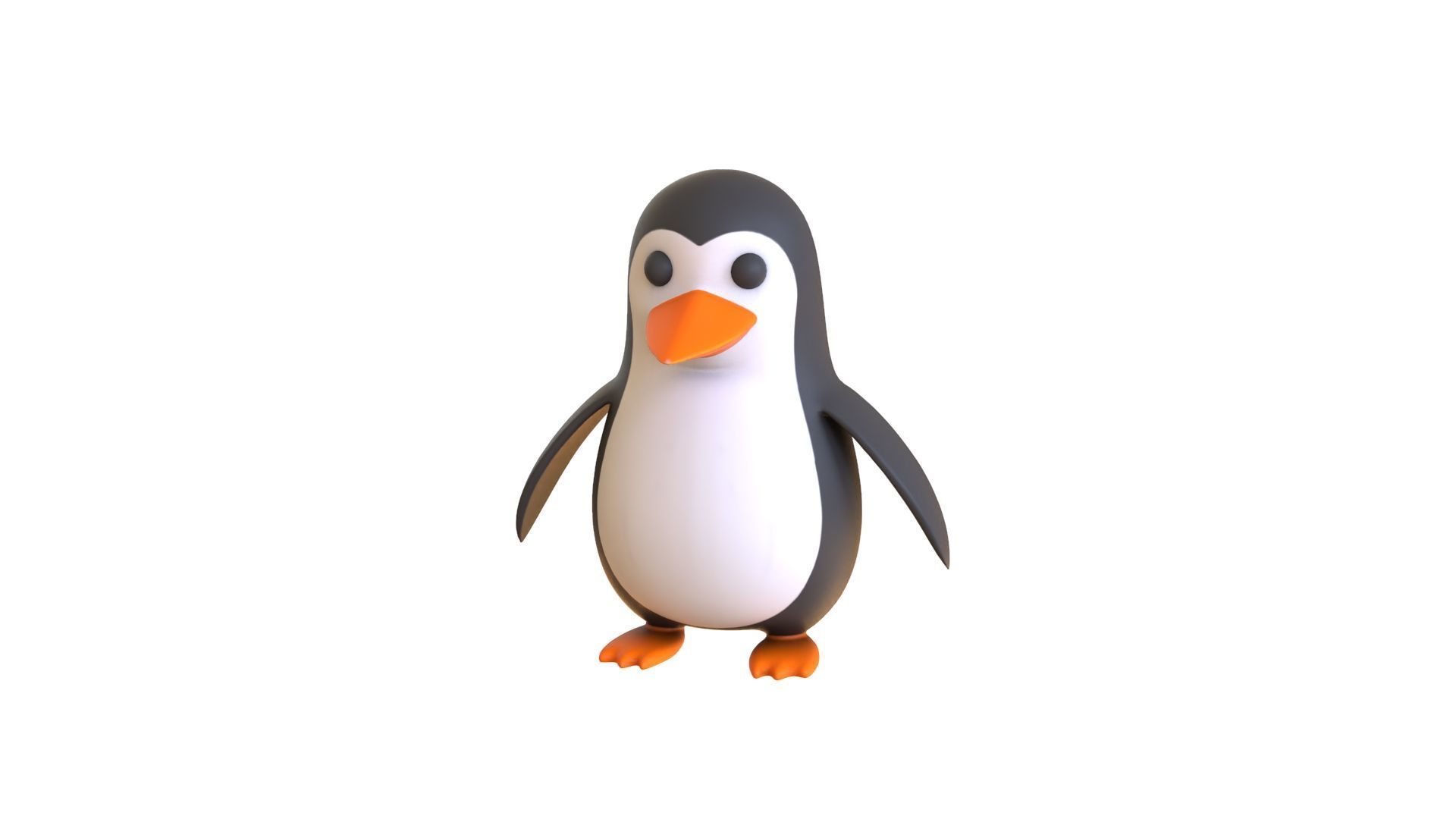 Cartoon Penguin v005 Low-poly 3D model_1