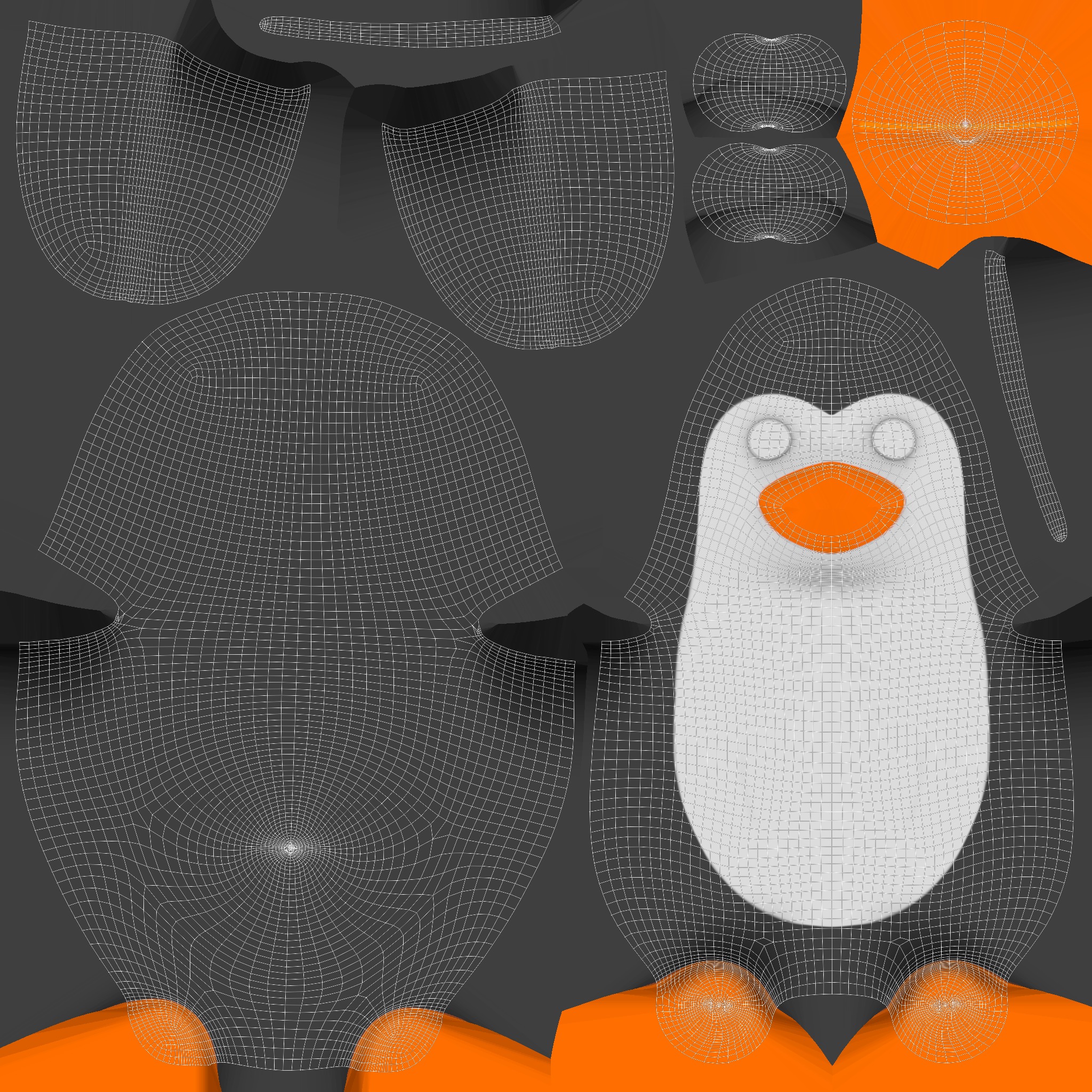 Cartoon Penguin v005 Low-poly 3D model_17