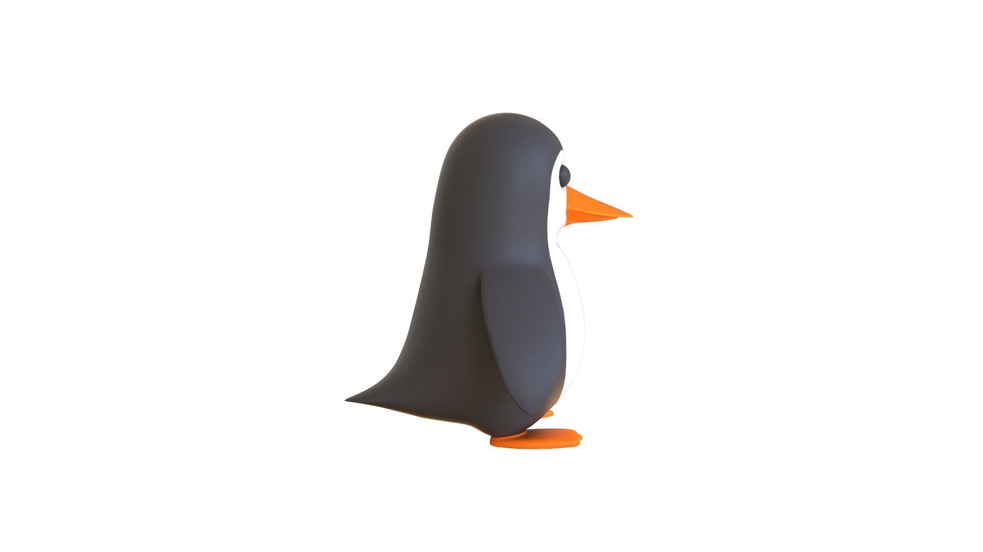 Cartoon Penguin v005 Low-poly 3D model_5