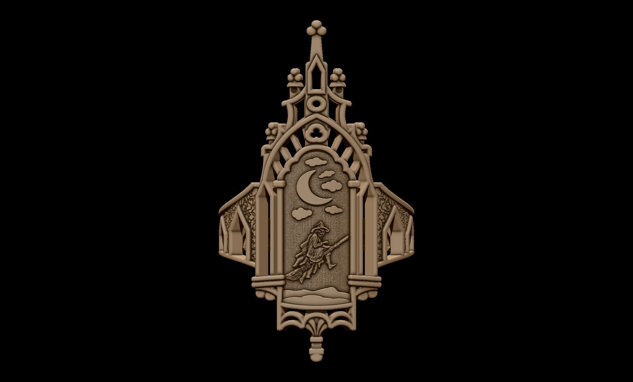 Ring Old monastery V2 3D print model_1