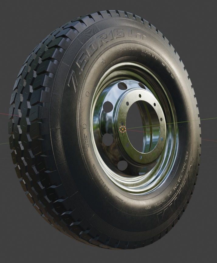 Light truck wheel KAMA 3D model_1