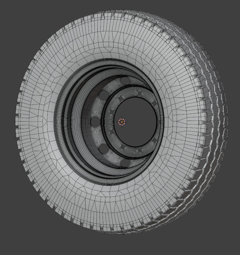 Light truck wheel KAMA 3D model_4