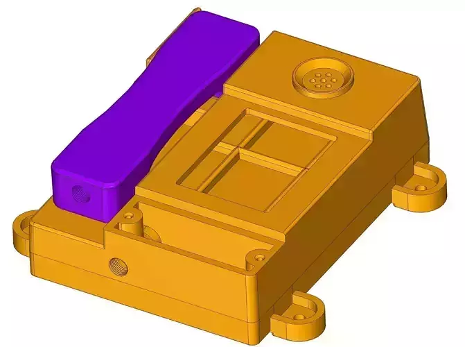 Unusual model of a telephone and handset printed on a 3D printer 3D print model
