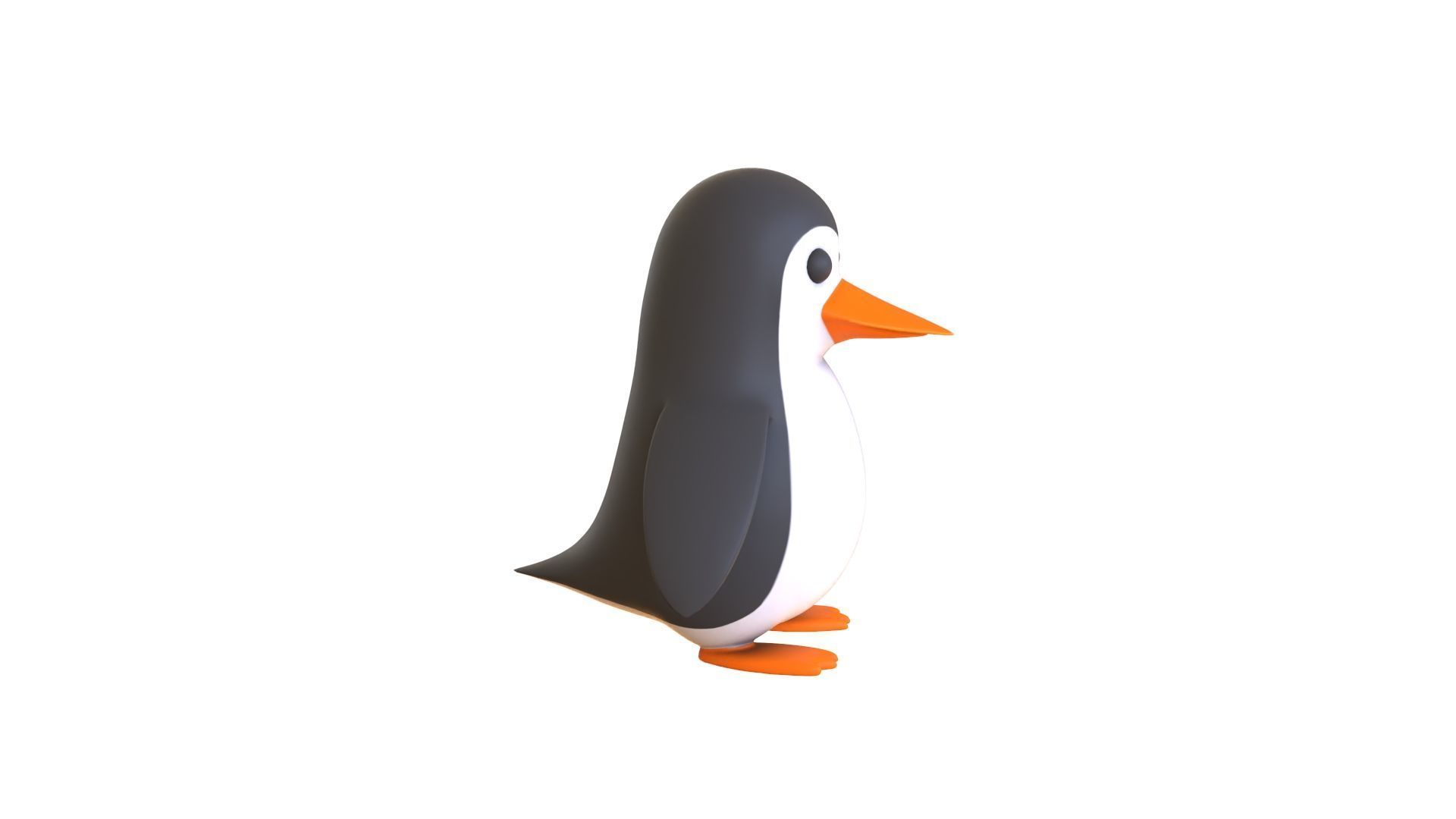Cartoon Penguin v007 Low-poly 3D model_13