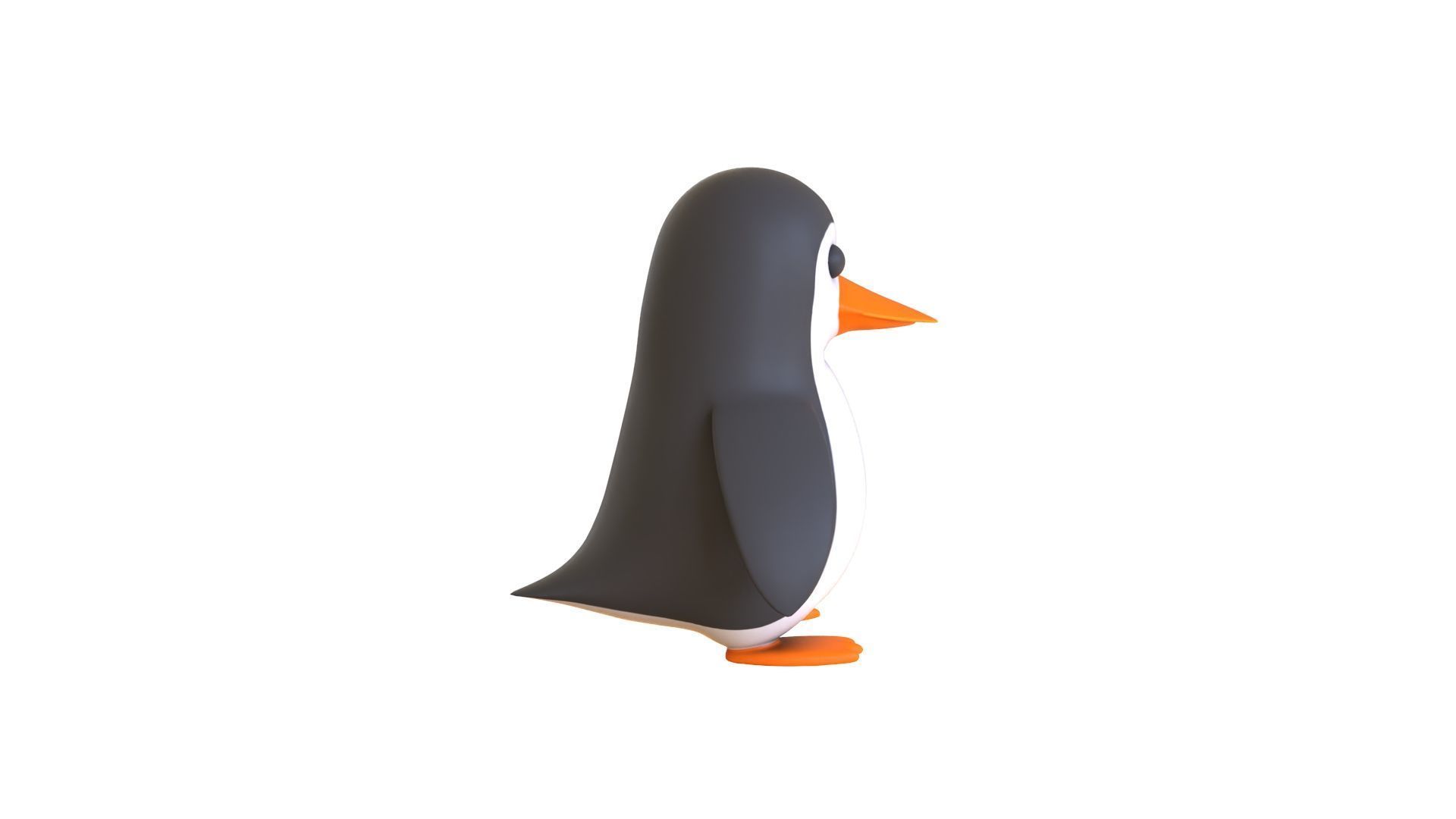 Cartoon Penguin v007 Low-poly 3D model_12