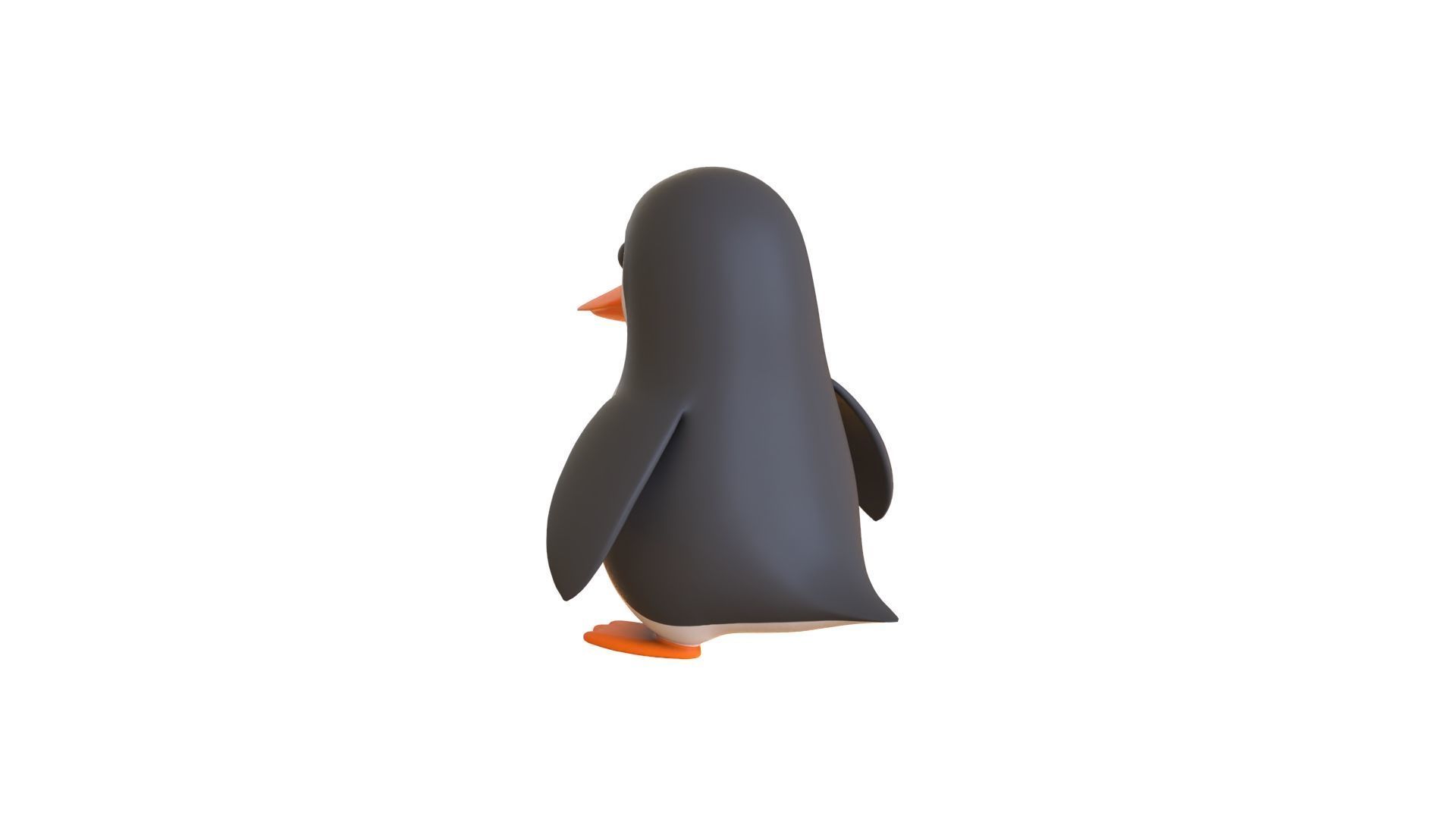 Cartoon Penguin v007 Low-poly 3D model_7