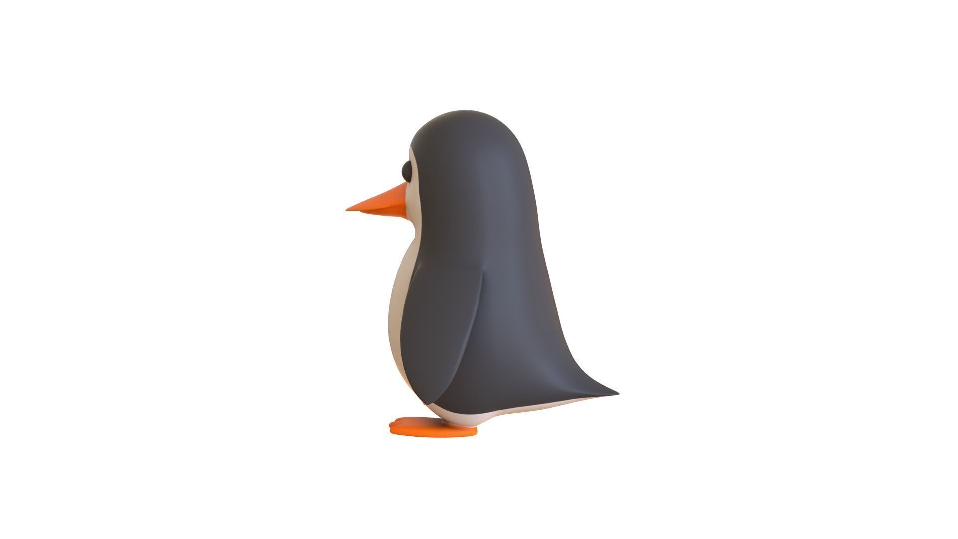 Cartoon Penguin v007 Low-poly 3D model_6