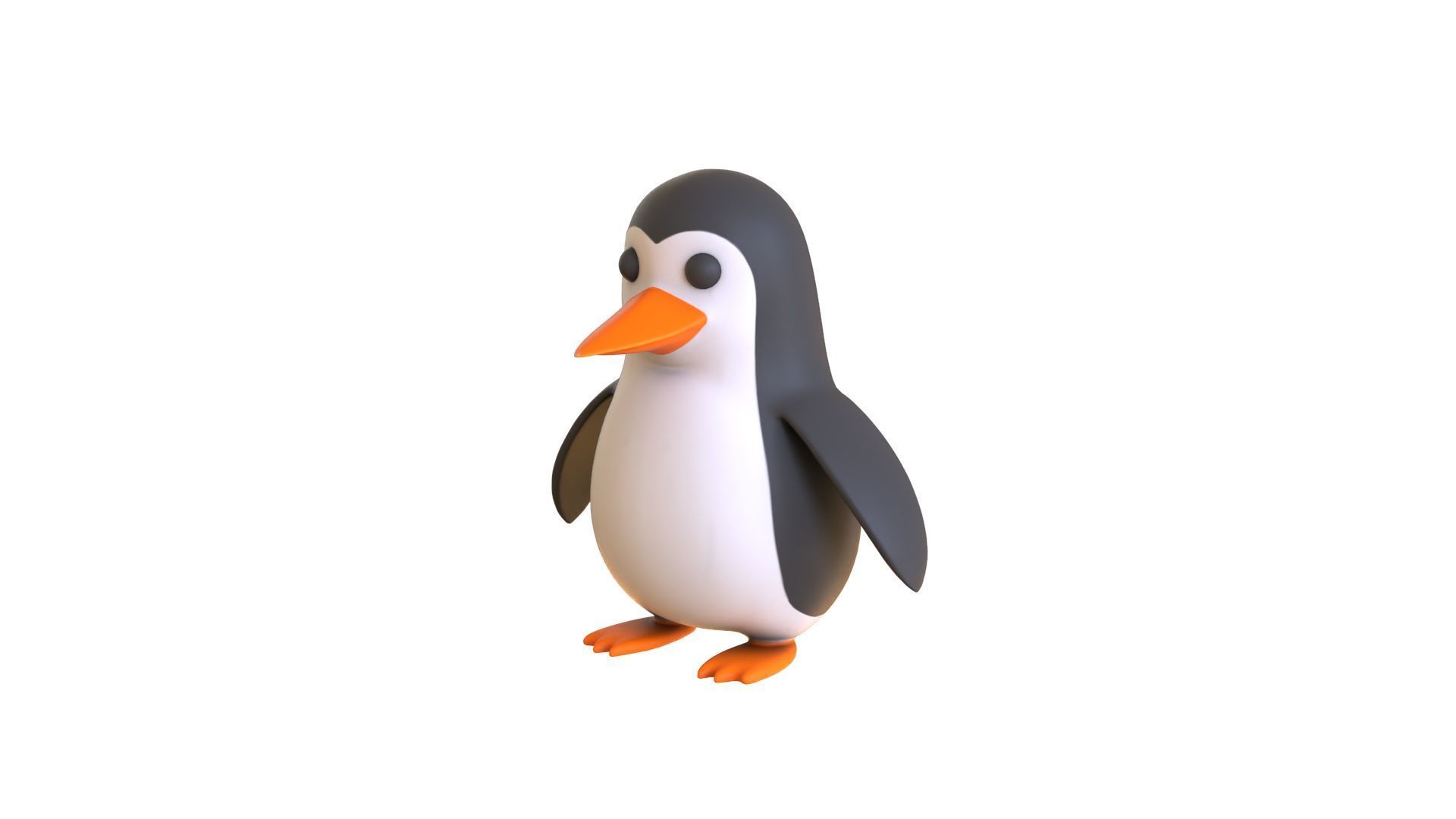 Cartoon Penguin v007 Low-poly 3D model_1