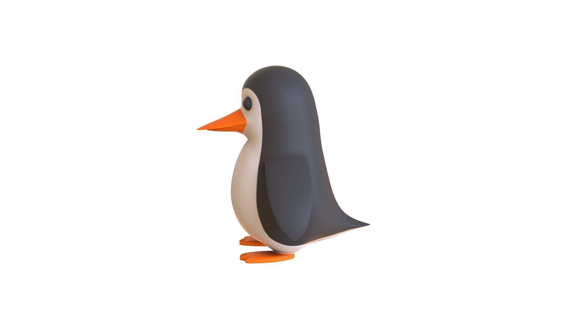 Cartoon Penguin v007 Low-poly 3D model_5