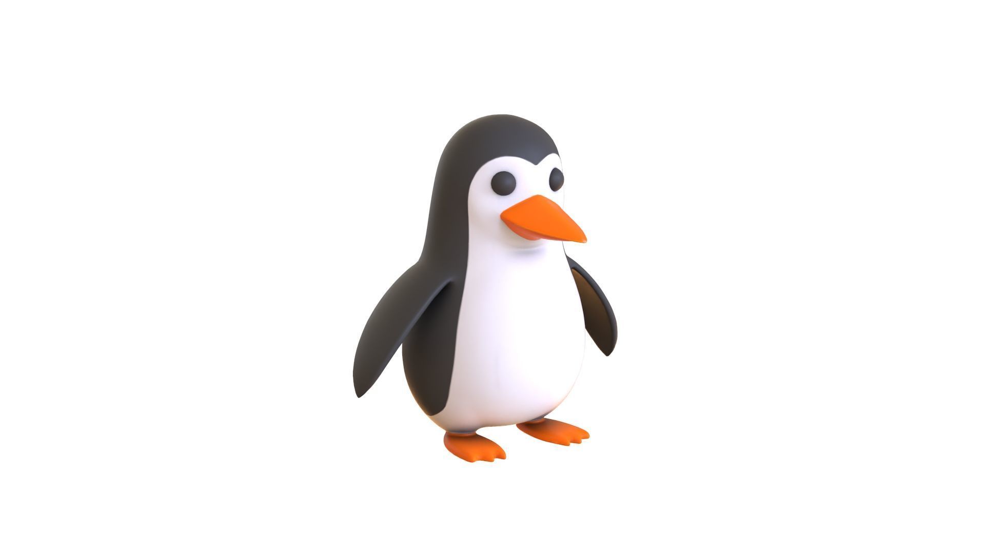 Cartoon Penguin v007 Low-poly 3D model_3