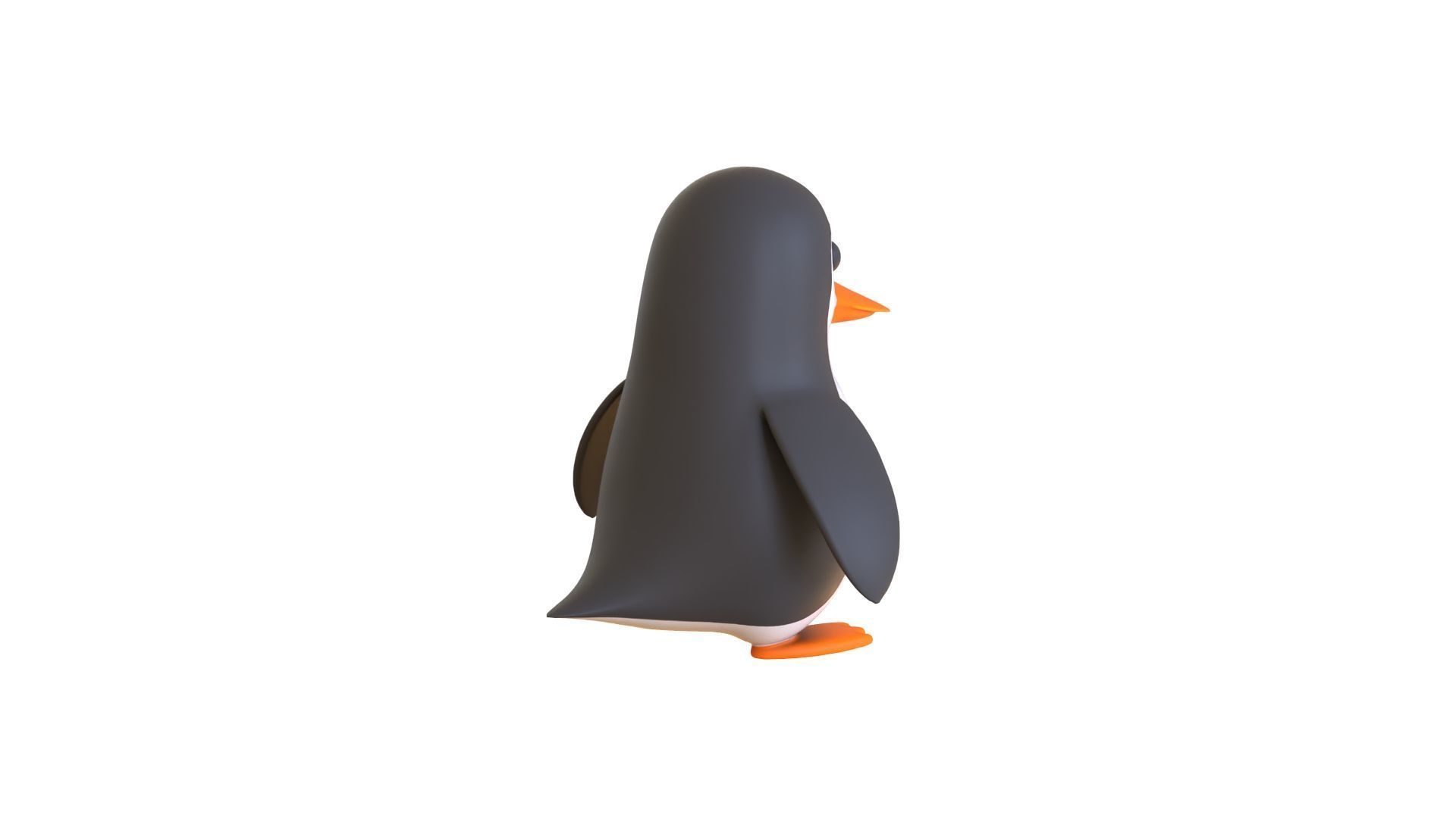 Cartoon Penguin v007 Low-poly 3D model_11